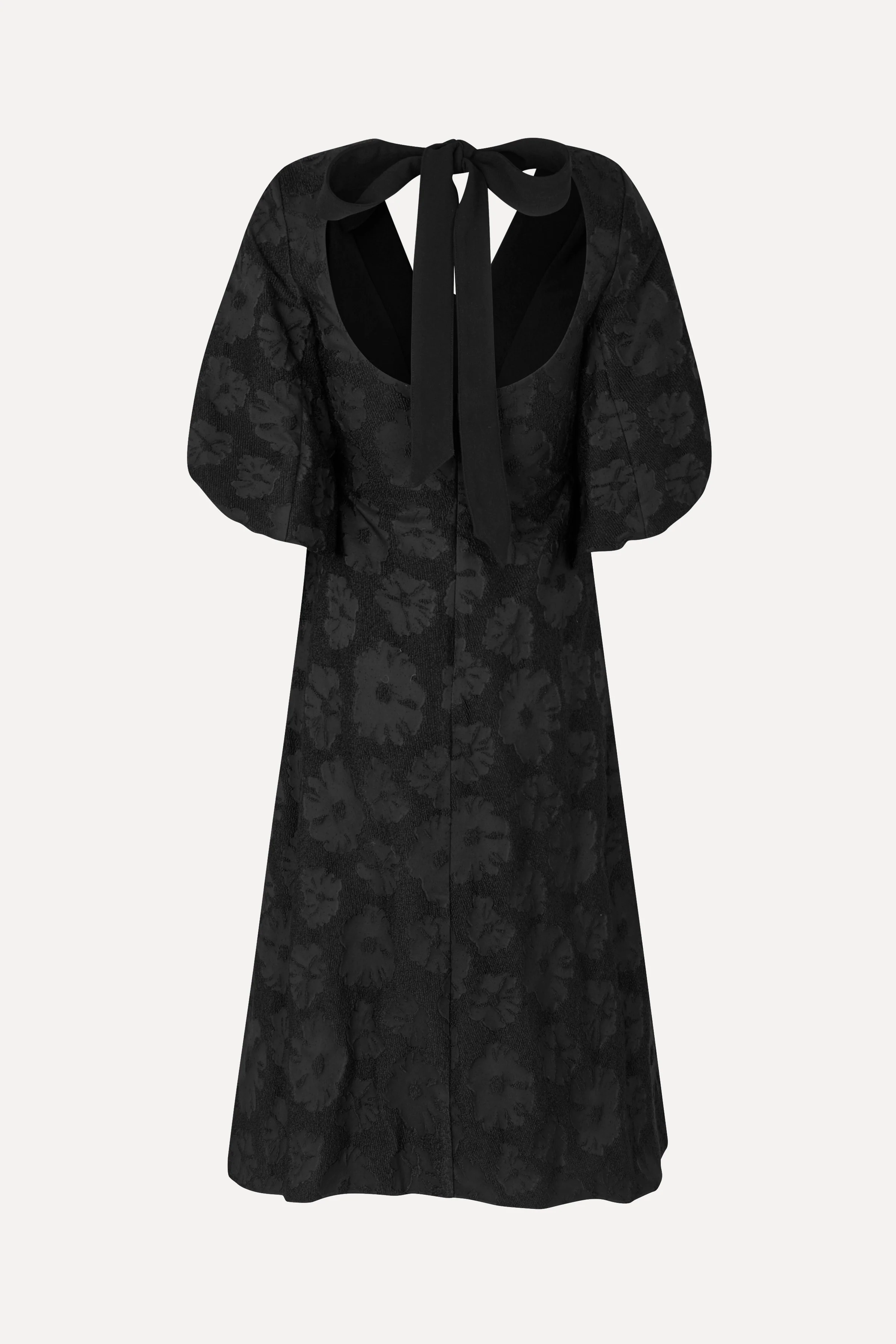 3/4 Volume Sleeves Midi Dress - Anemone Jacquard - Image 2
