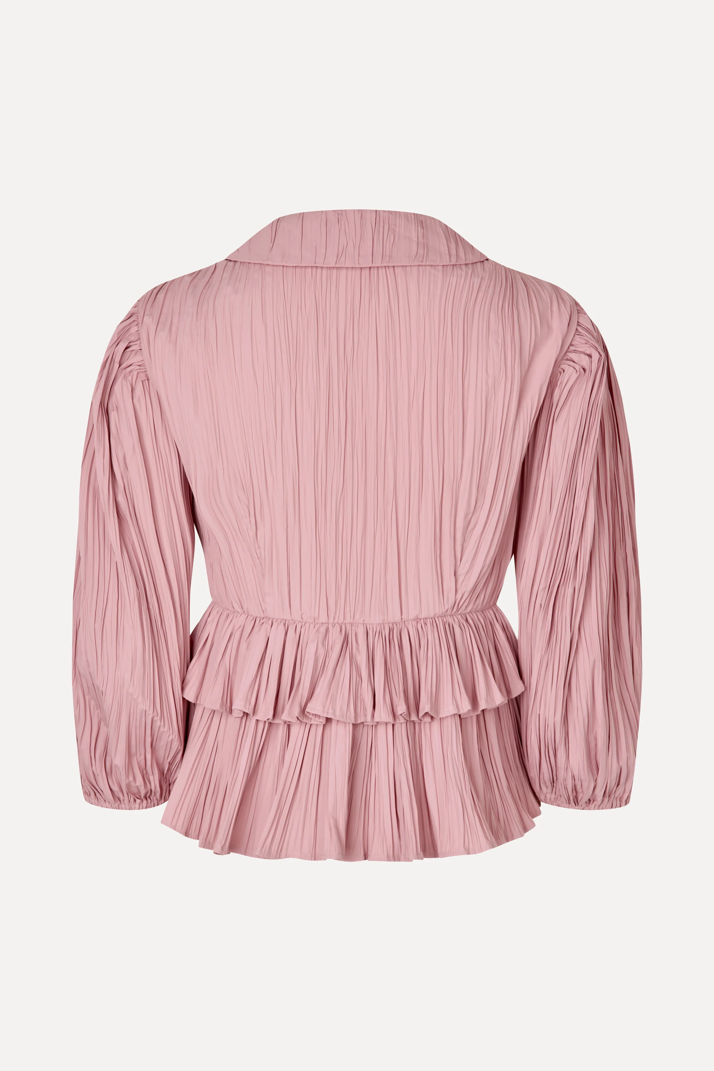 Balloon Sleeve Tie Top - Pink Nectar - Image 2