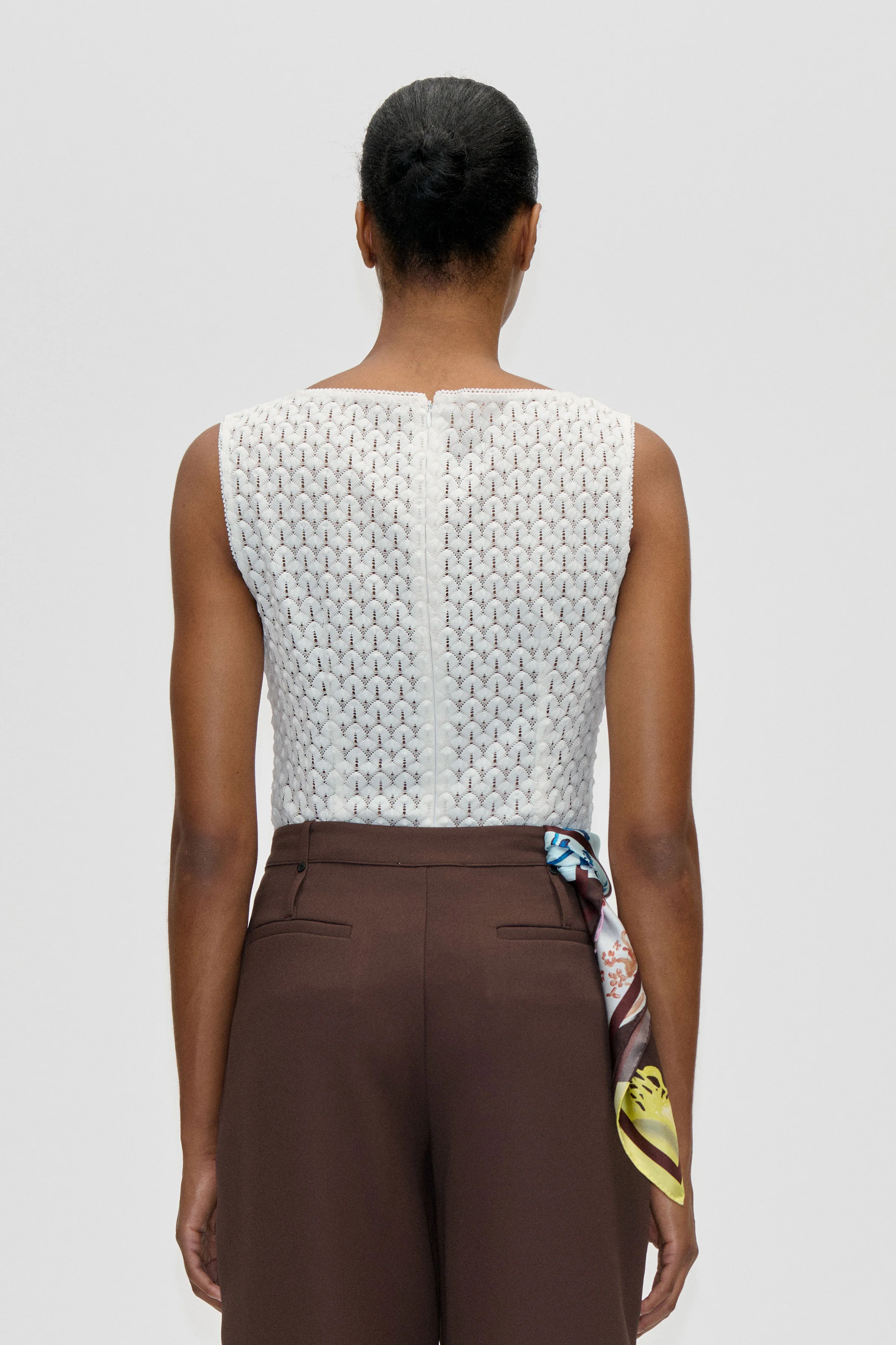 Boatneck Tank Top - White Swan - Image 2