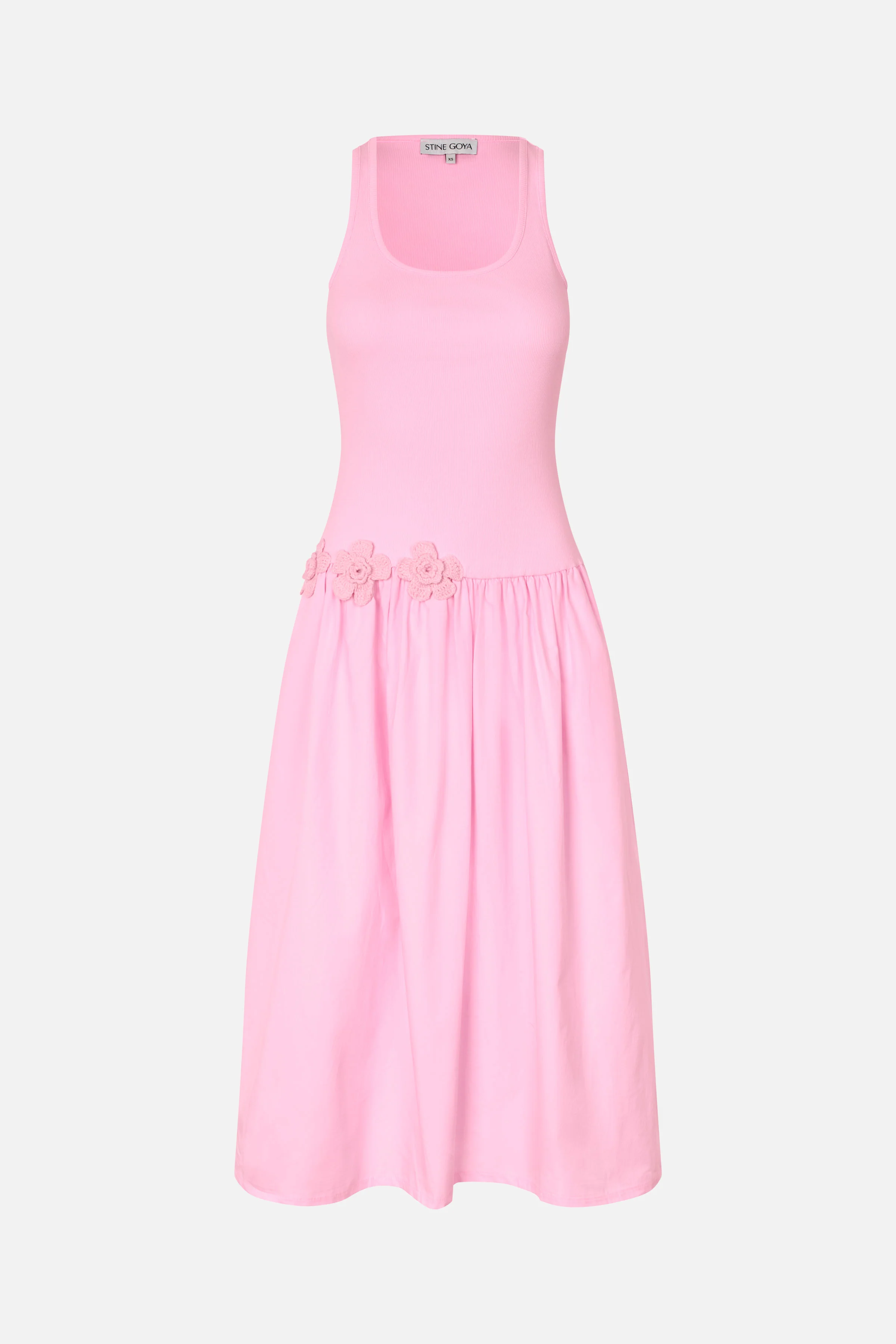 Casual Tank Midi Dress - Cherry Blossom - Image 3