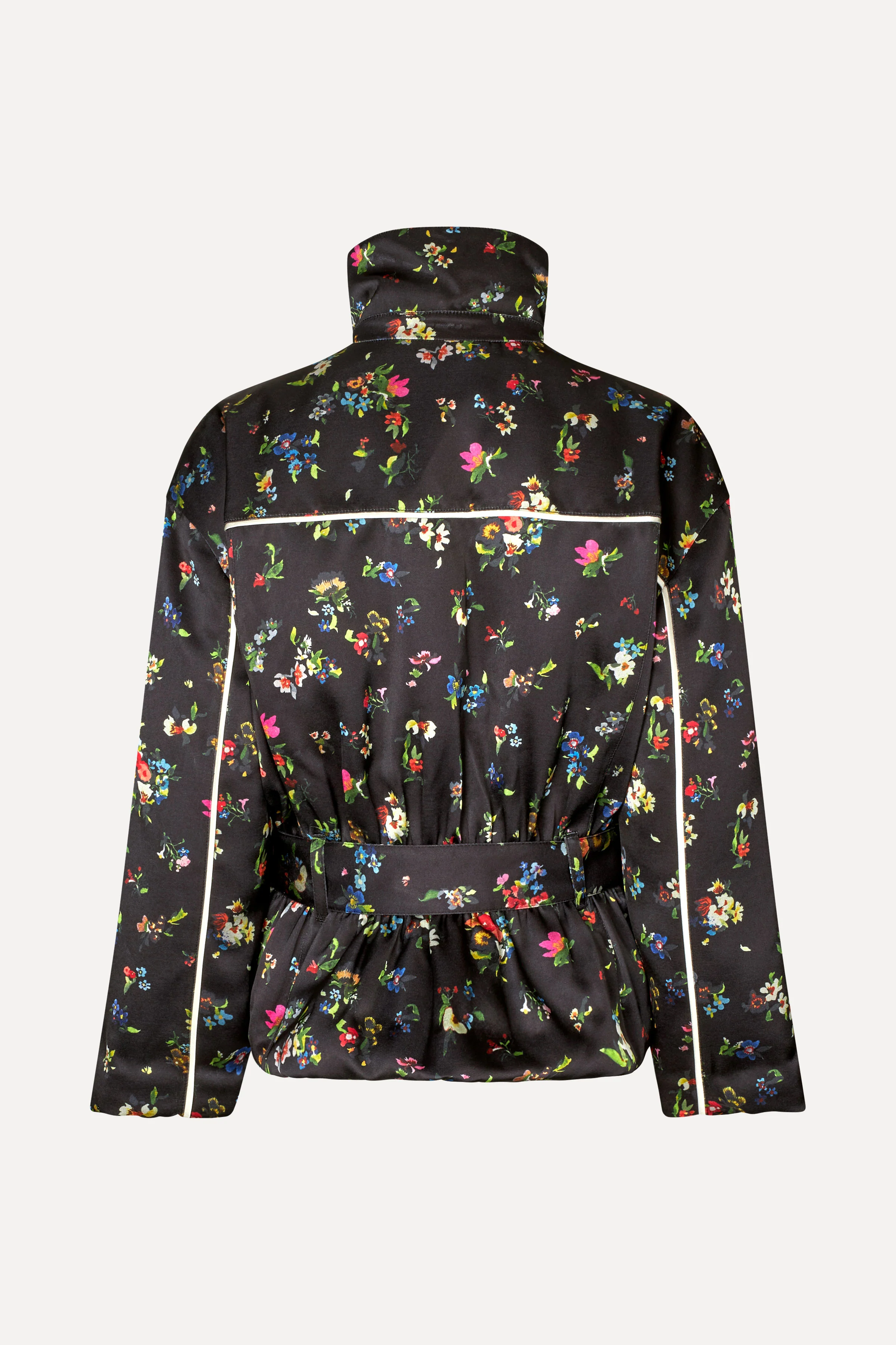 Cinched Aviator Bomber Jacket - Magnolia Garden - Image 2