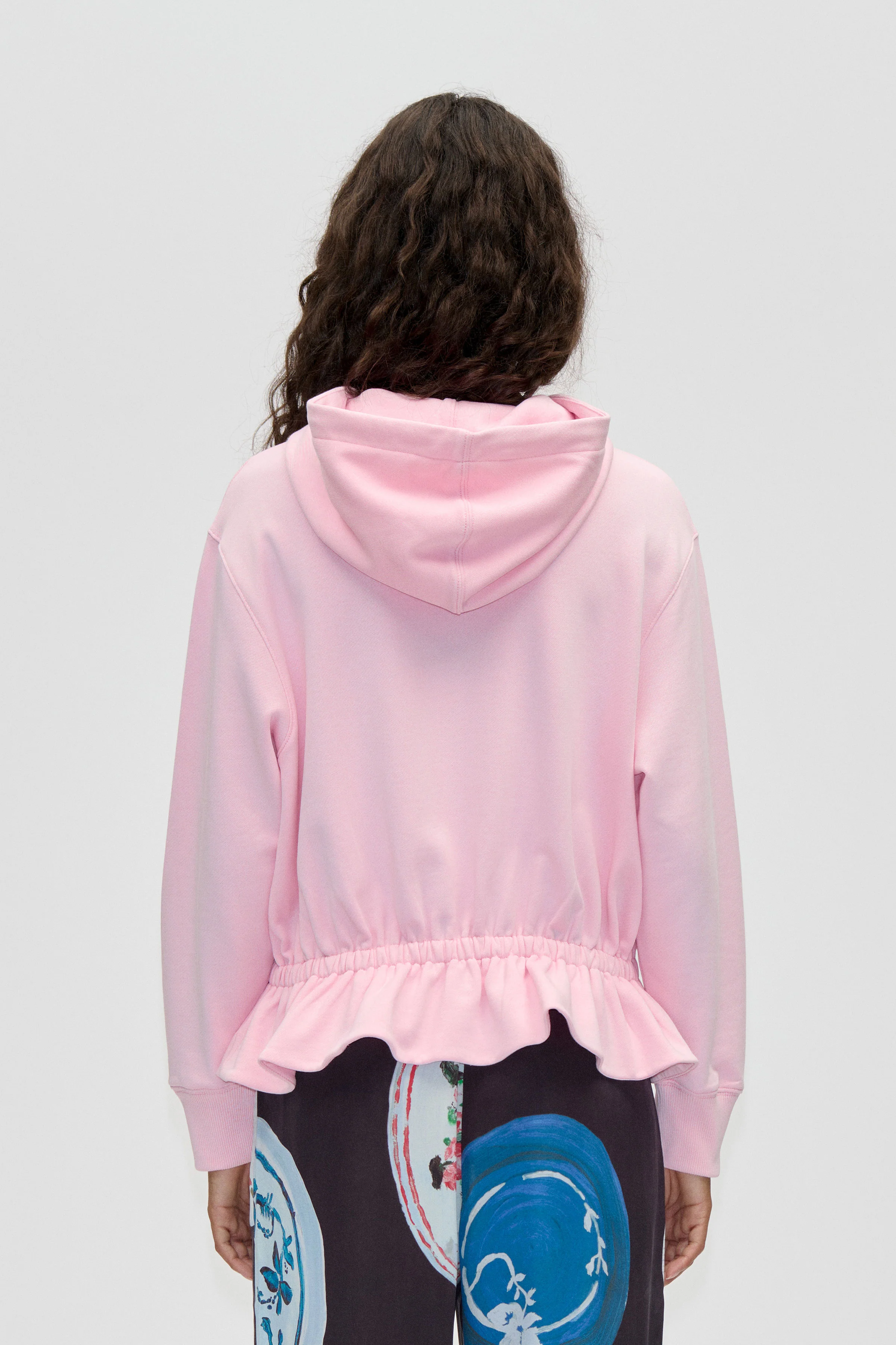 Cinched Waist Sweatshirt - Muted Blush - Image 2