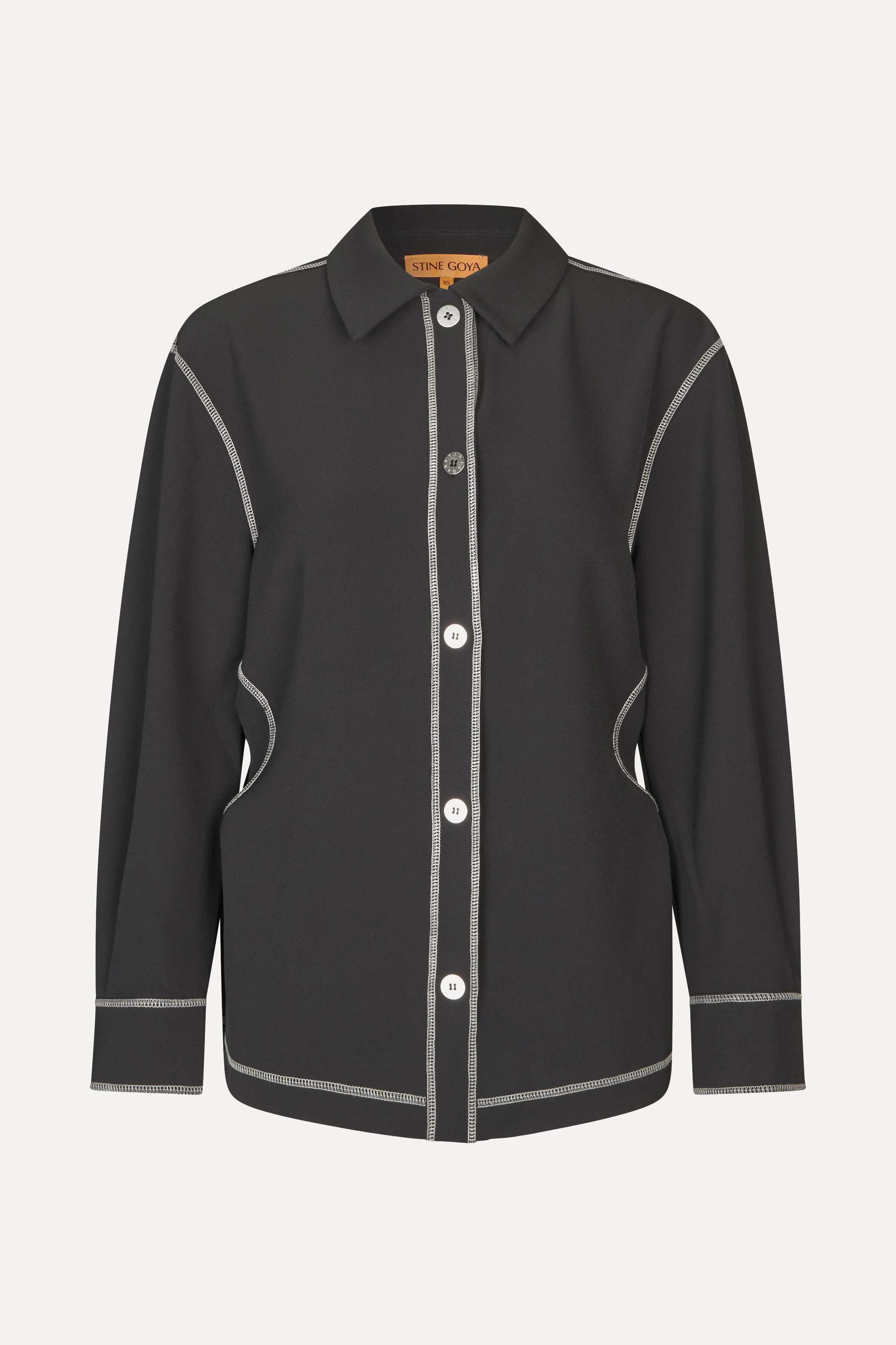 Circular Cut Out Adjustable Shirt - Black