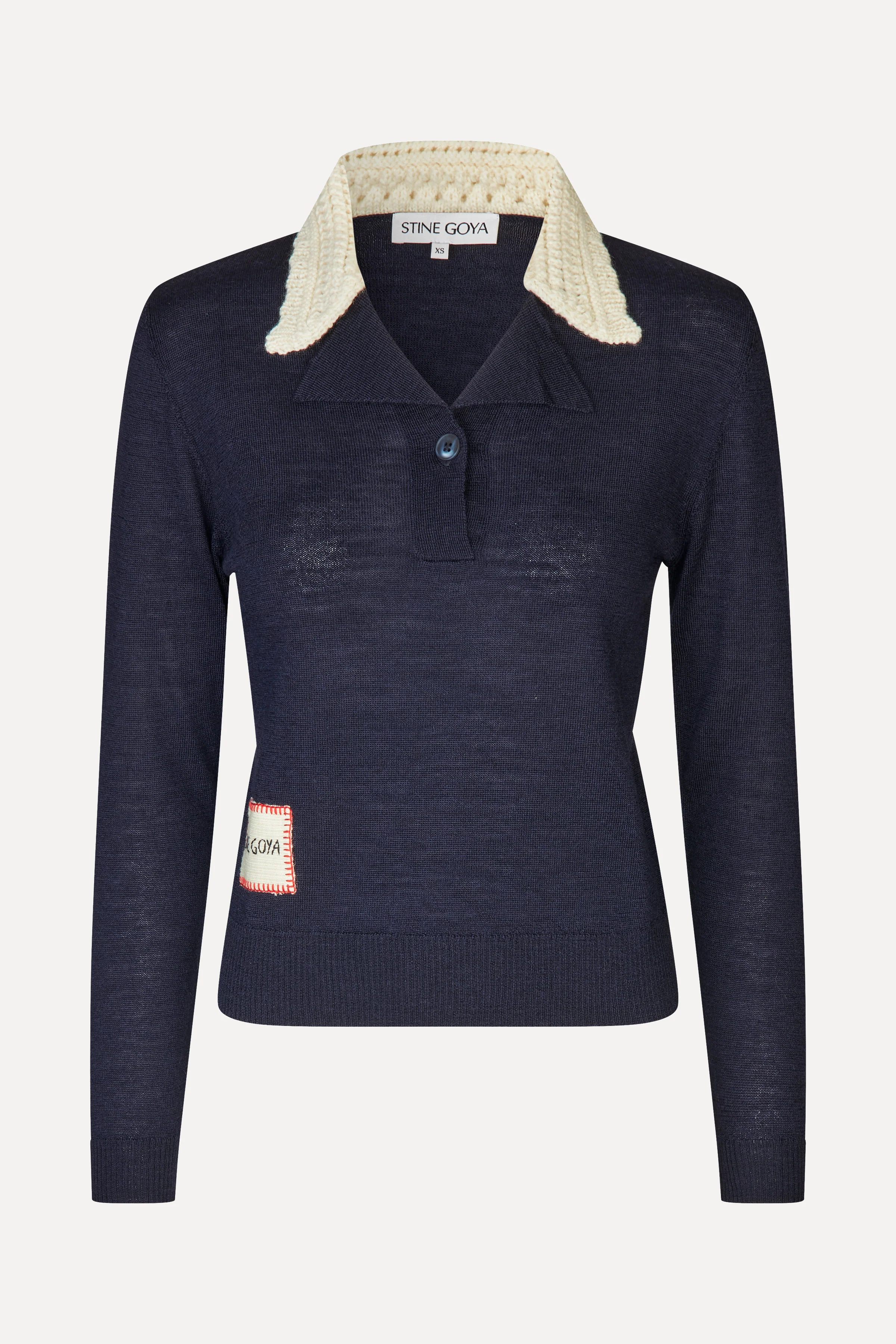 Collared Pullover Knit - Midnight Navy - Image 3