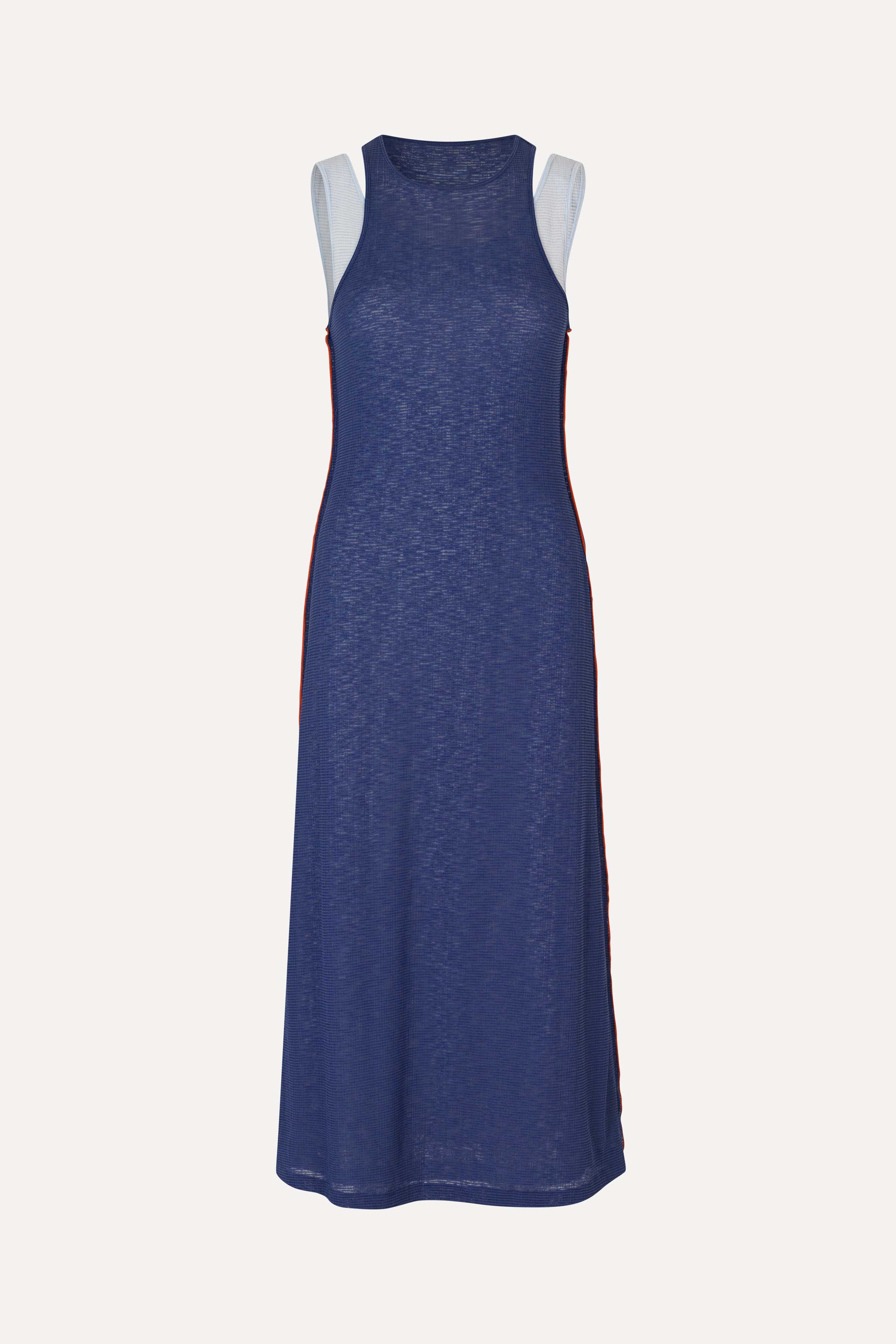 Double Layer Tank Dress - Light Blue / Midnight Blue