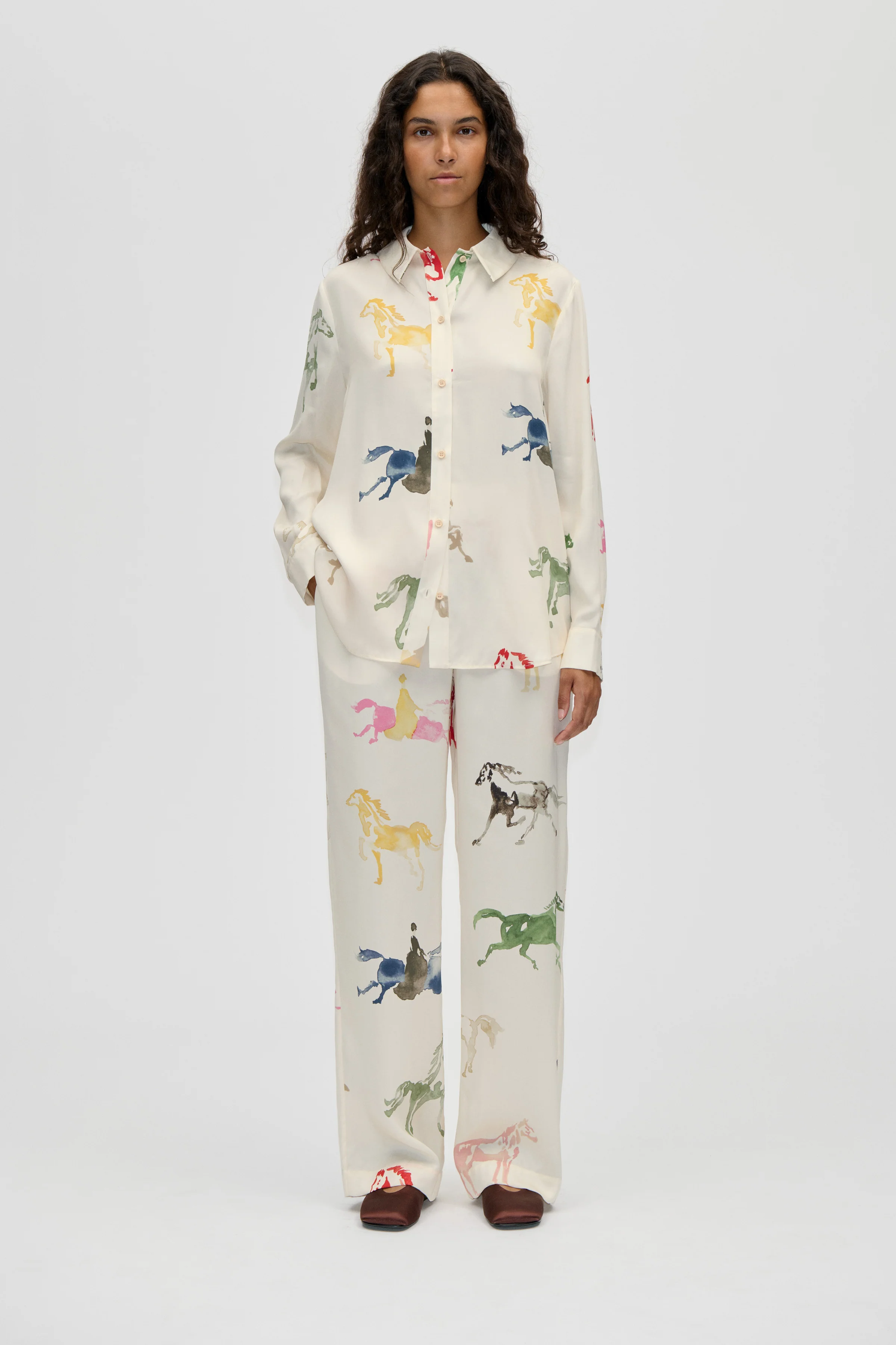 Elasticated Long Pants - Horses