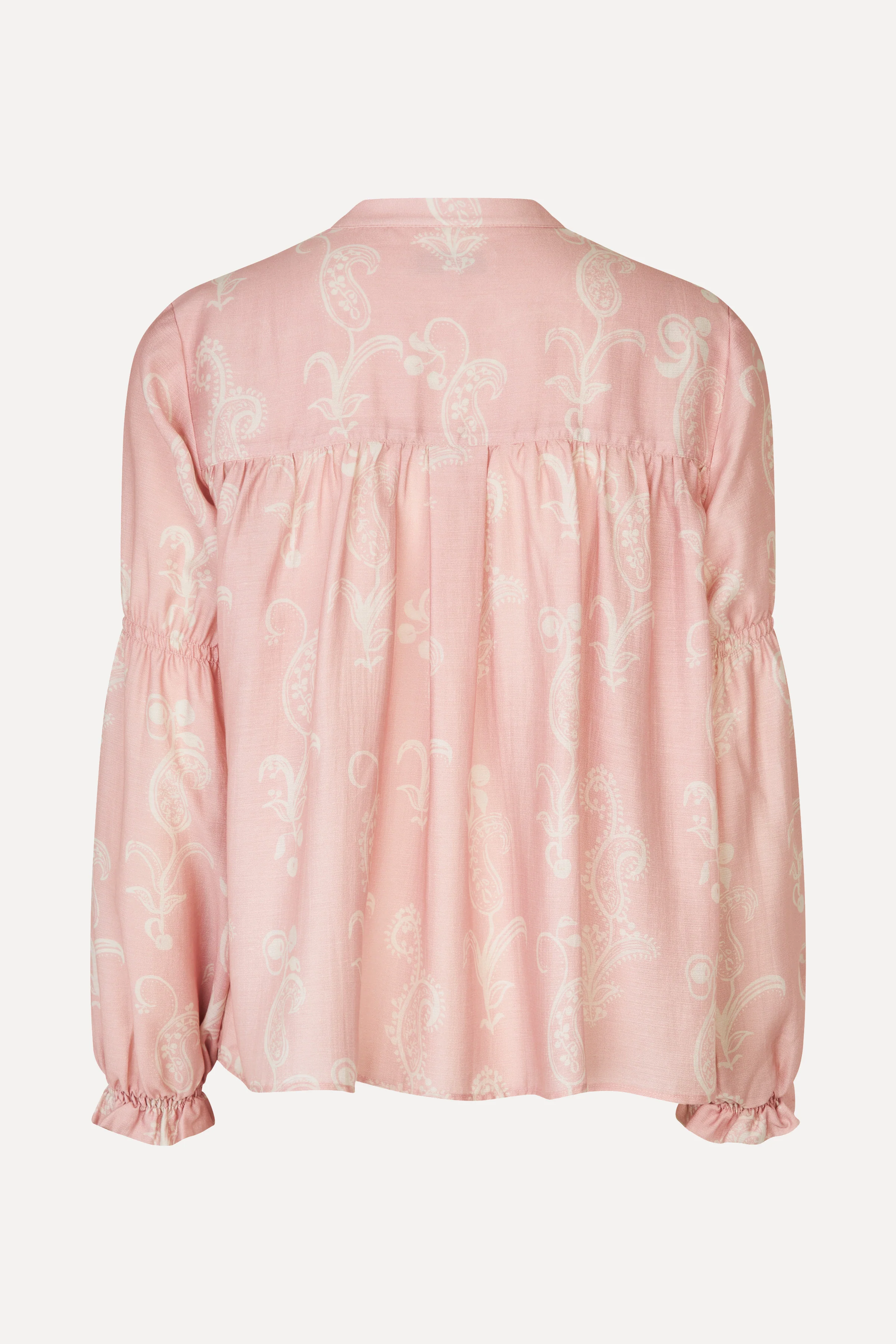 Elasticated Long Sleeve Top - Cherries On A Paisley - Image 4