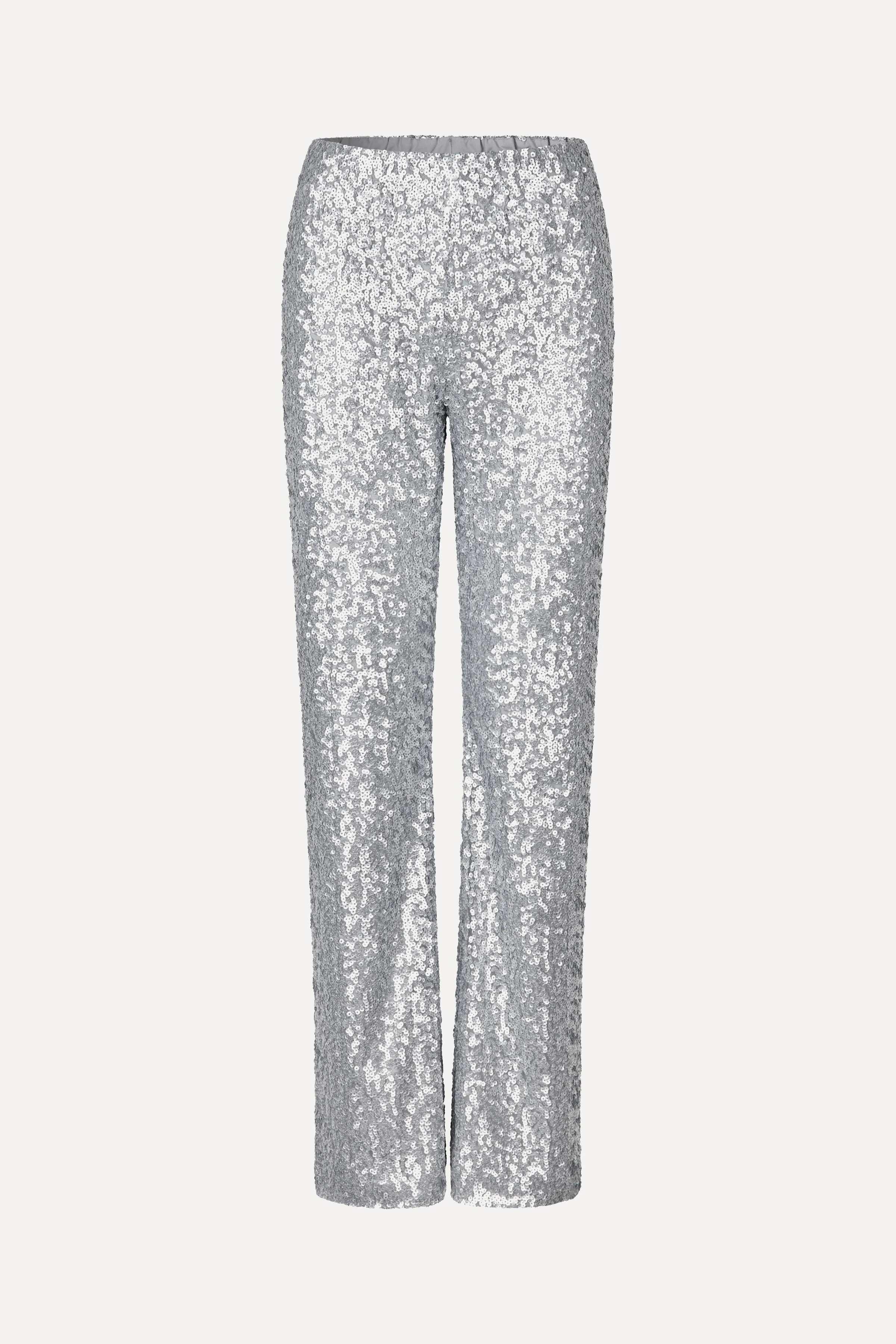 Elasticated Straight Long Pants - Steel Grey