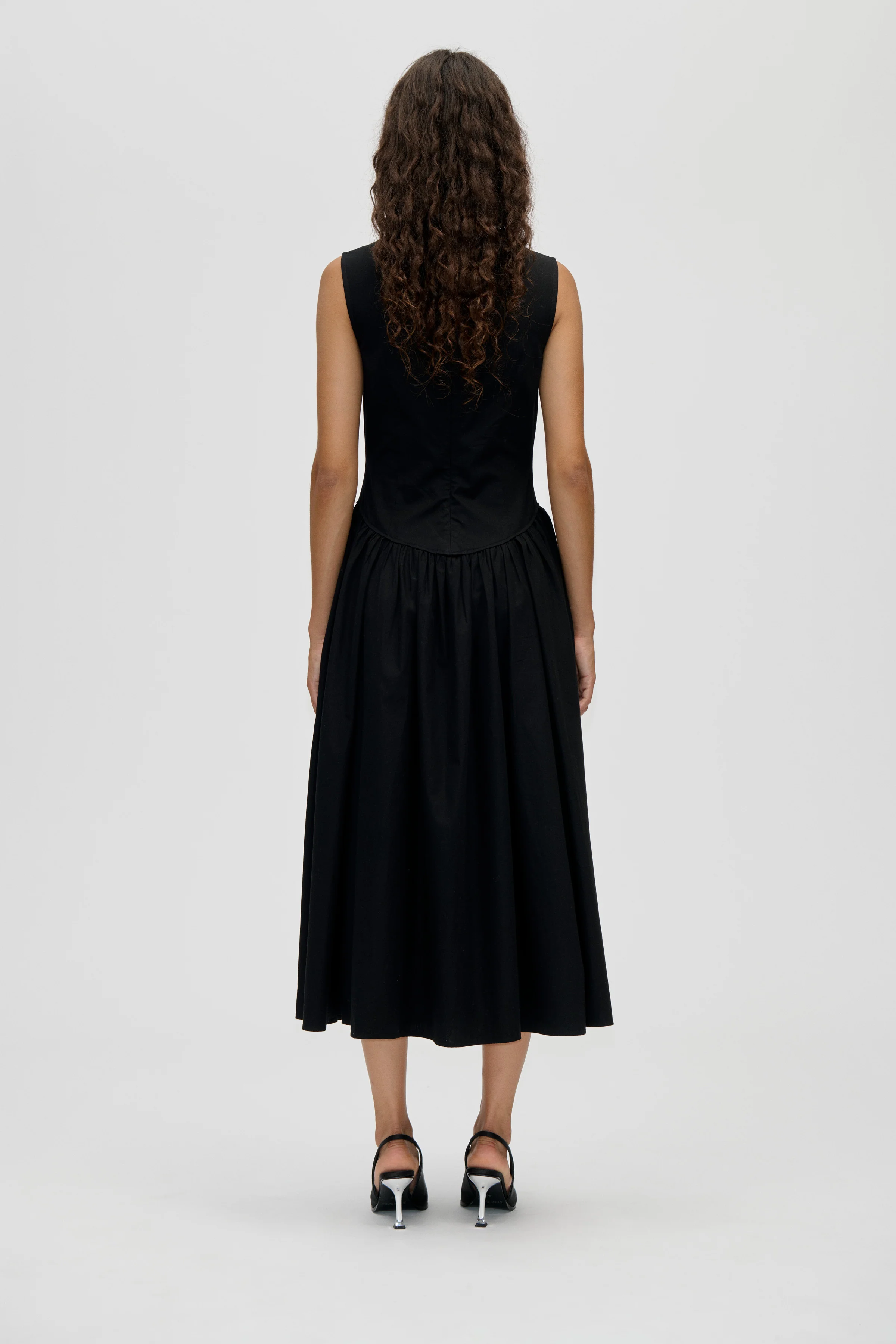 Embroidered Midi Dress - Broderie Anglaise - Image 2