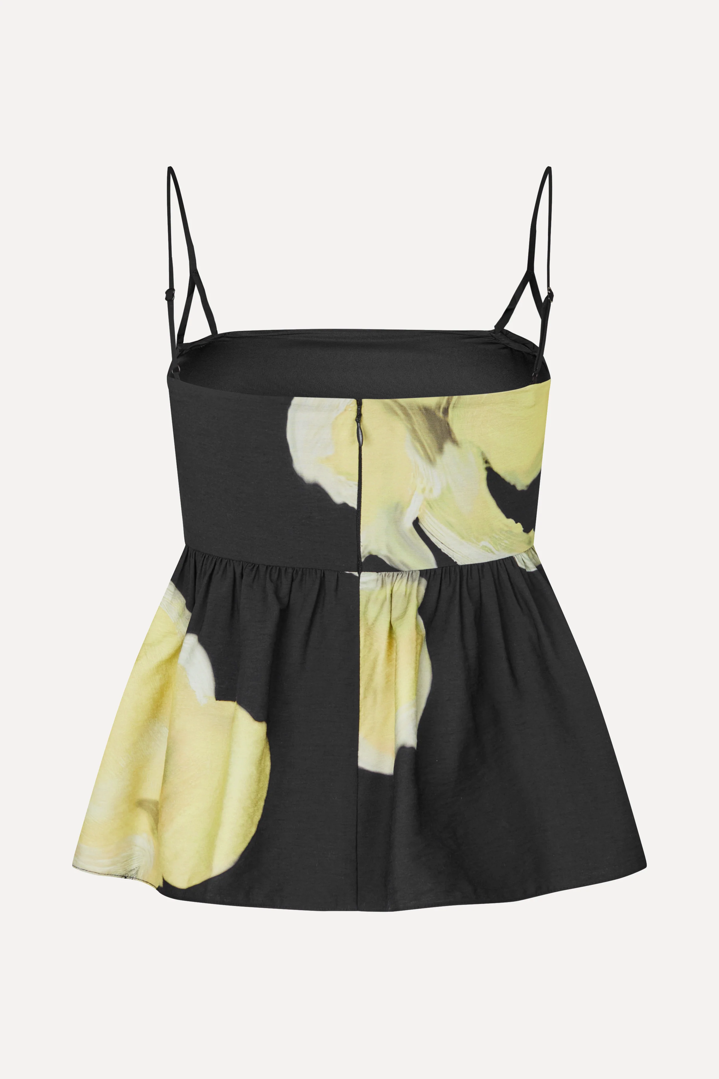 Floral Peplum Top - Yellow Petunias - Image 4