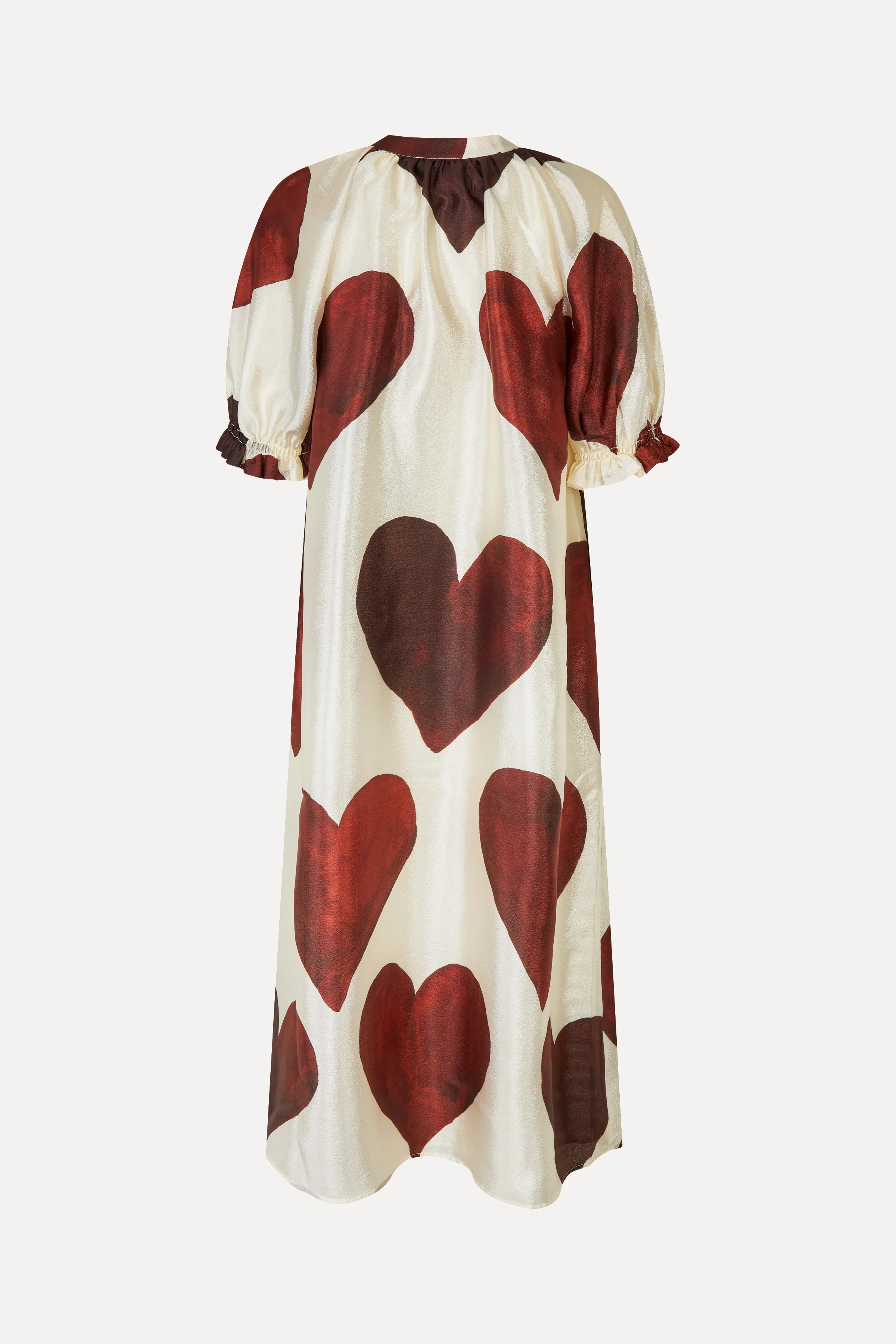 Front Placket Long Dress - Hearts - Image 4