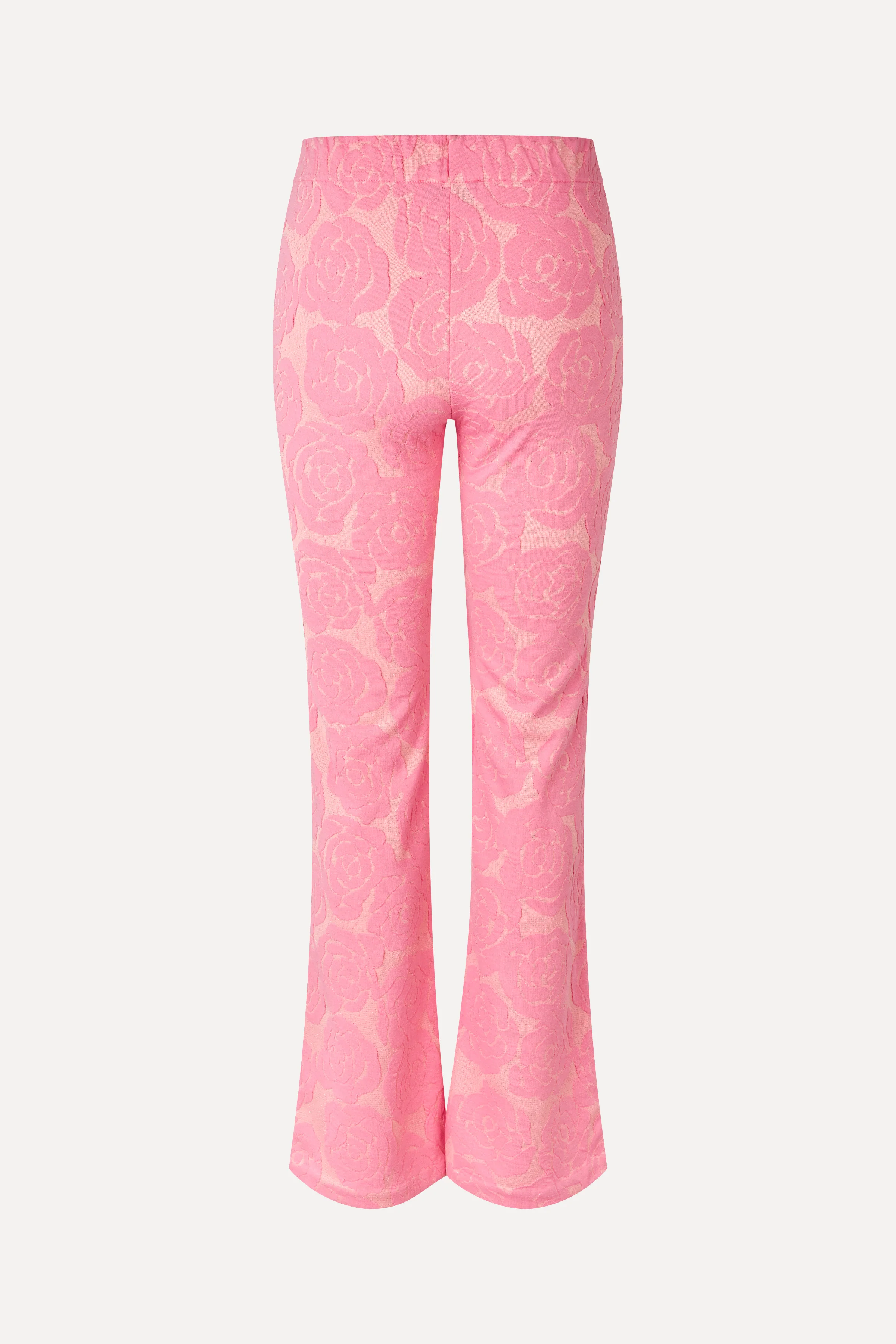 Long Flared Elasticated Pants - Rose Relief - Image 2