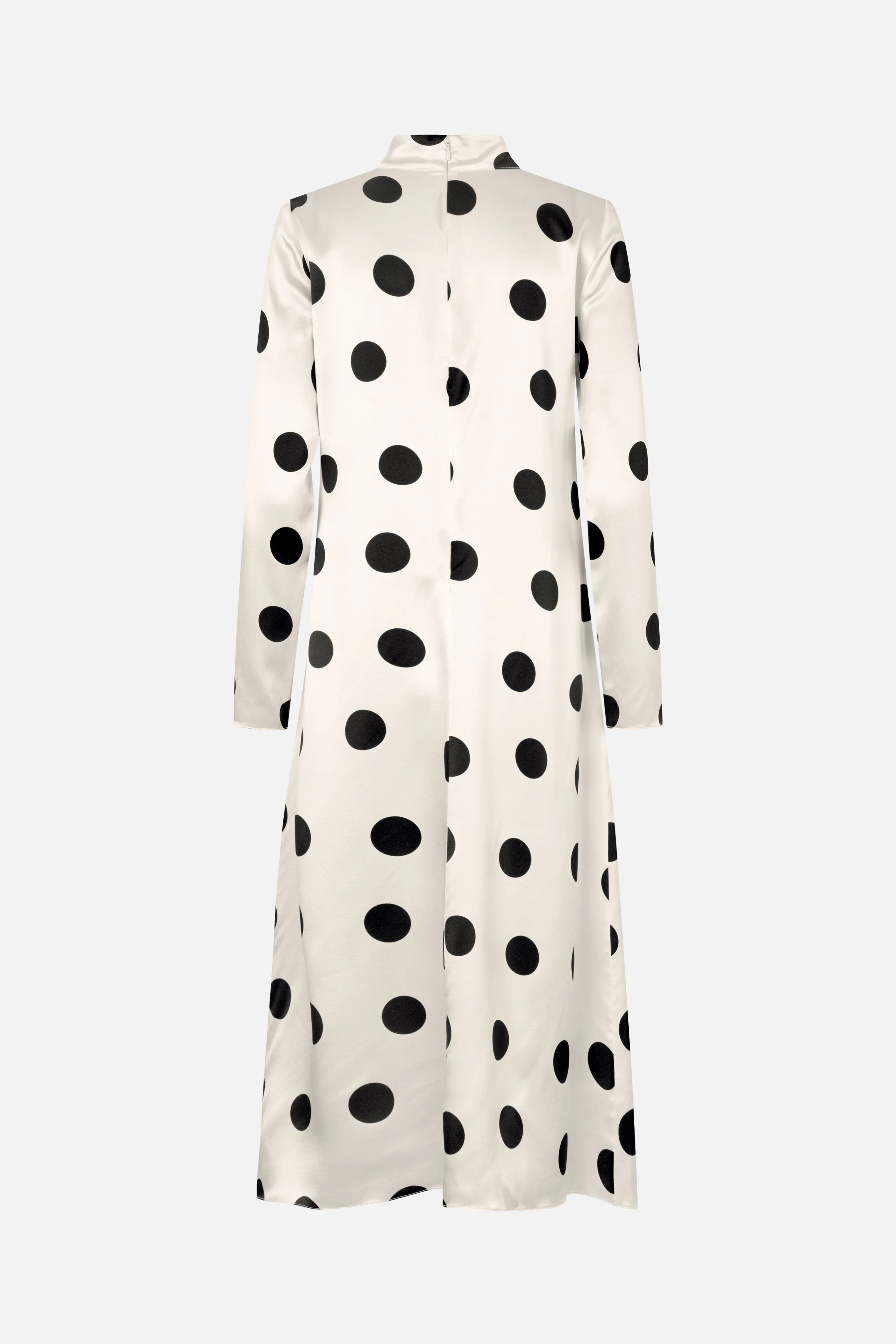 Long Sleeve Midi Dress - Black Dots - Image 4