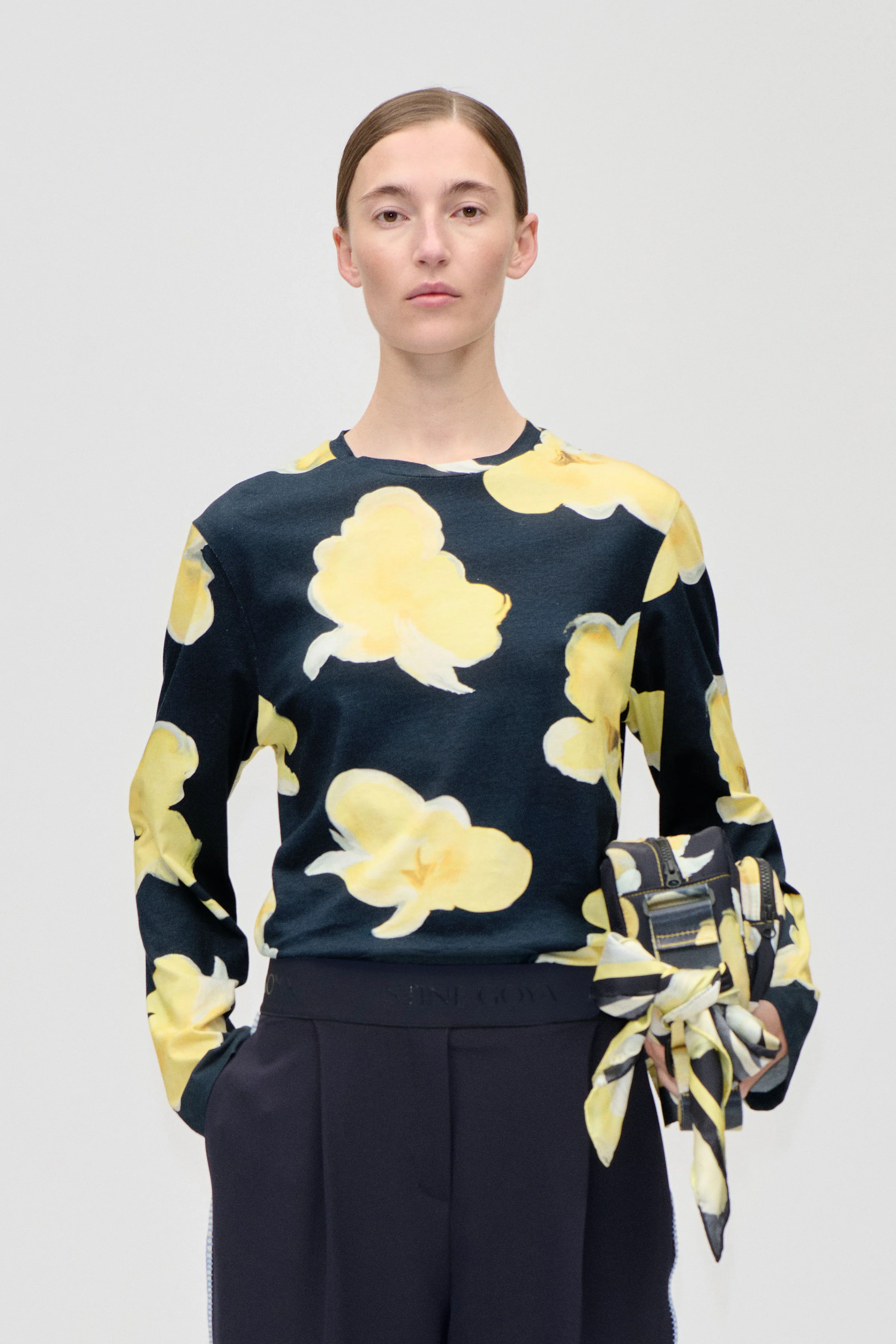 Long Sleeve T-Shirt - Yellow Petunias