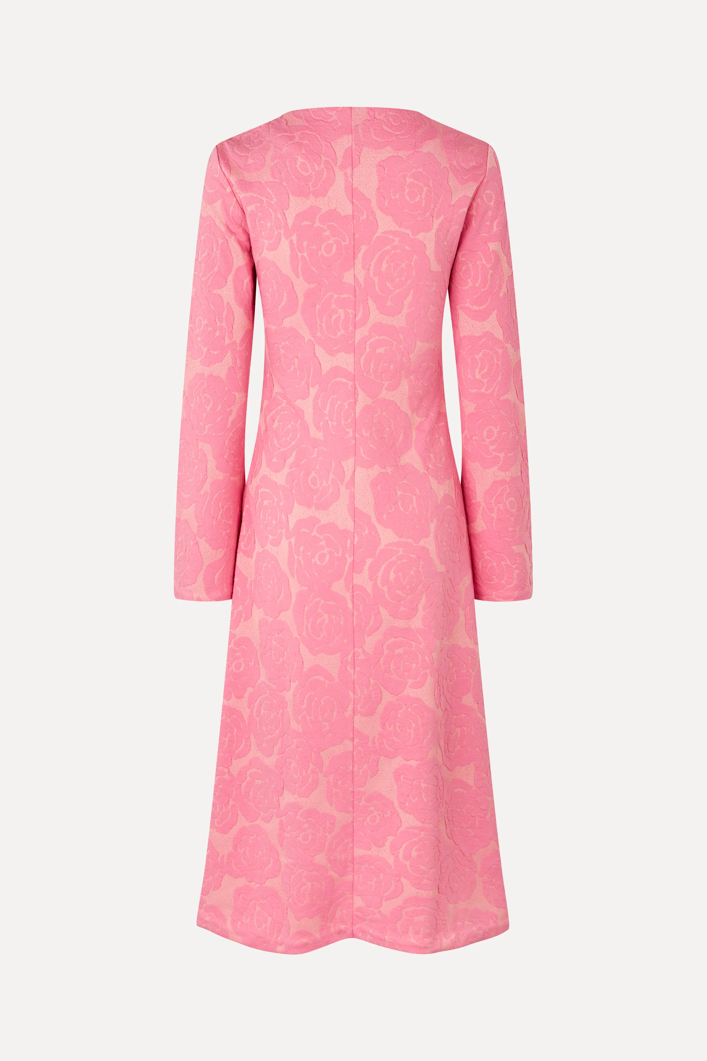 Long Sleeve V Neck Dress - Rose Relief - Image 2