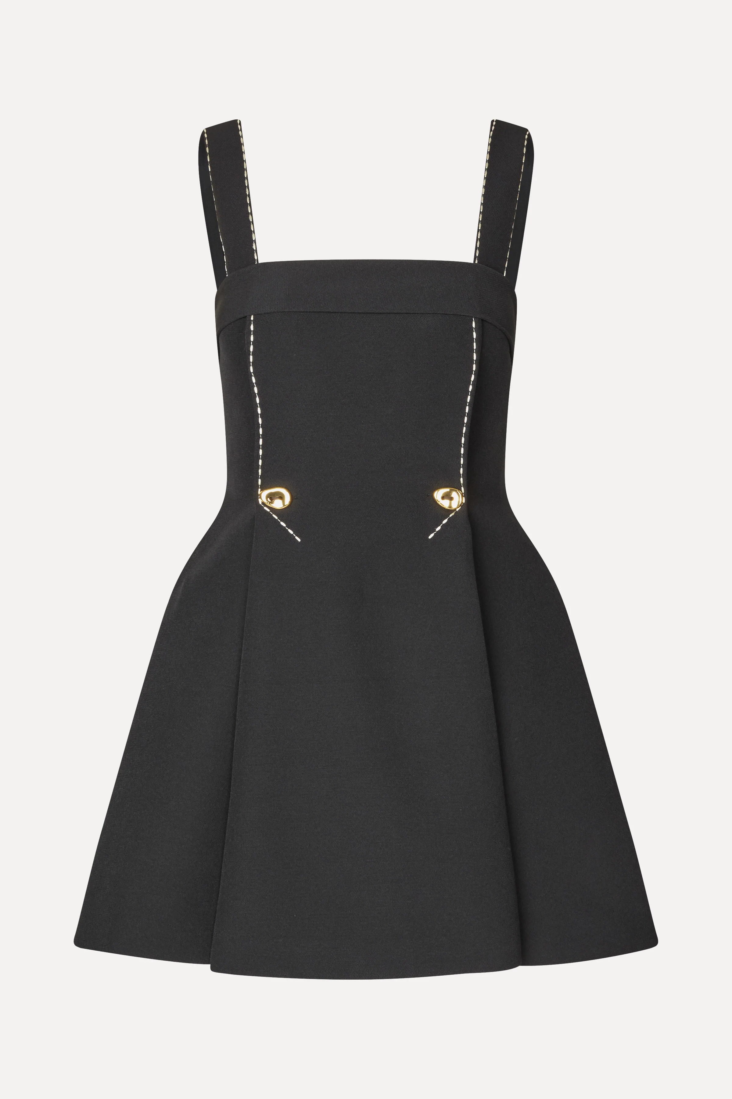 Mini Dress w/ Adjustable Straps - Jet Black