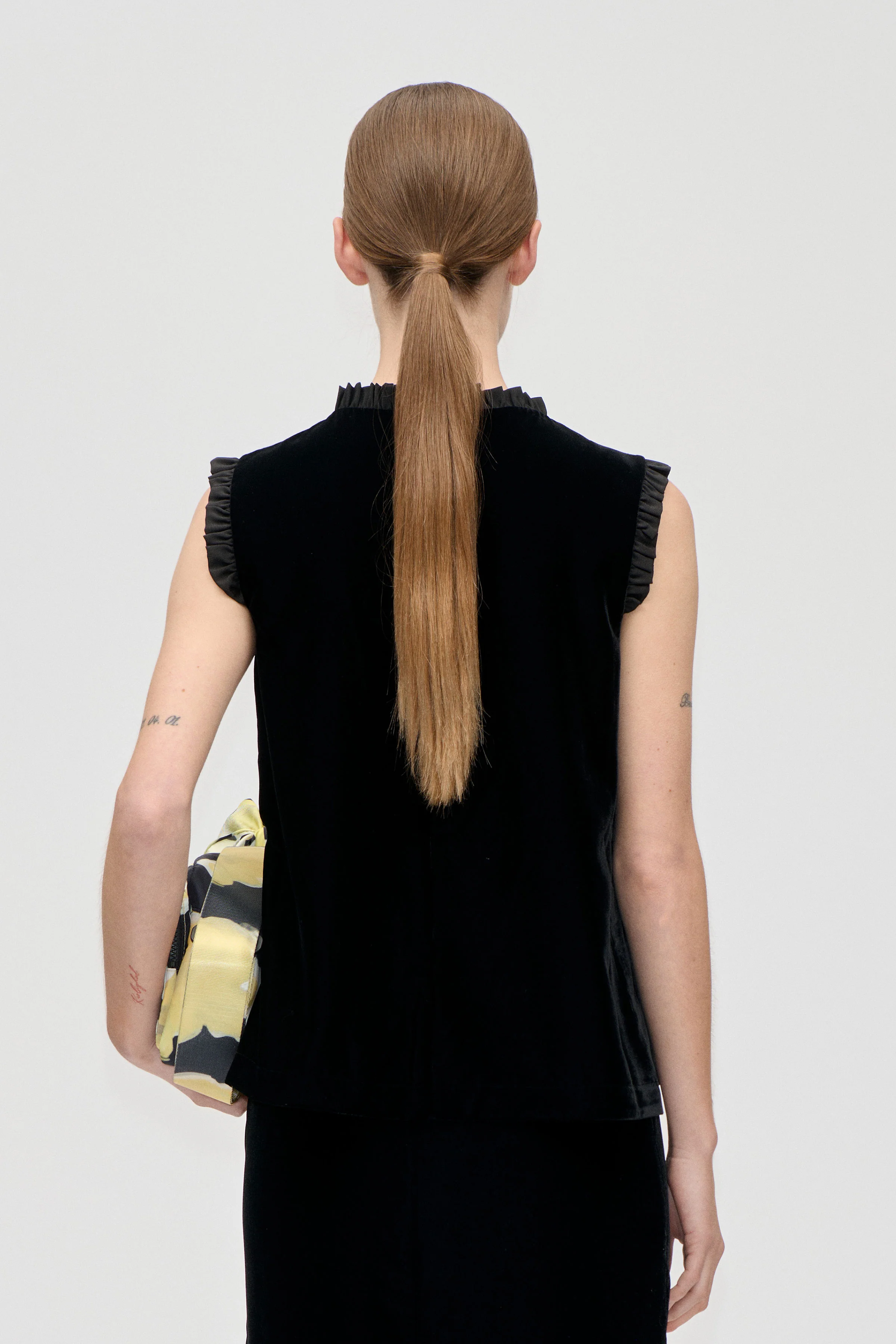 Mini Ruffle Top - Black - Image 2