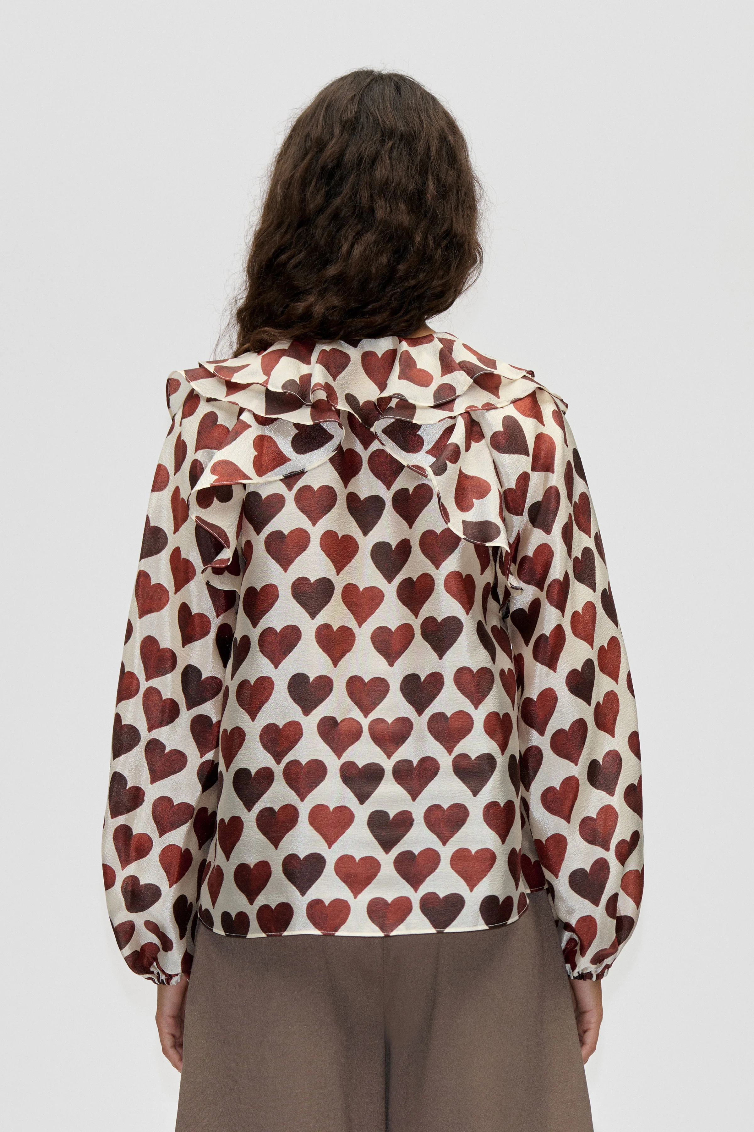 Multi Ruffle Raglan Top - Hearts - Image 2