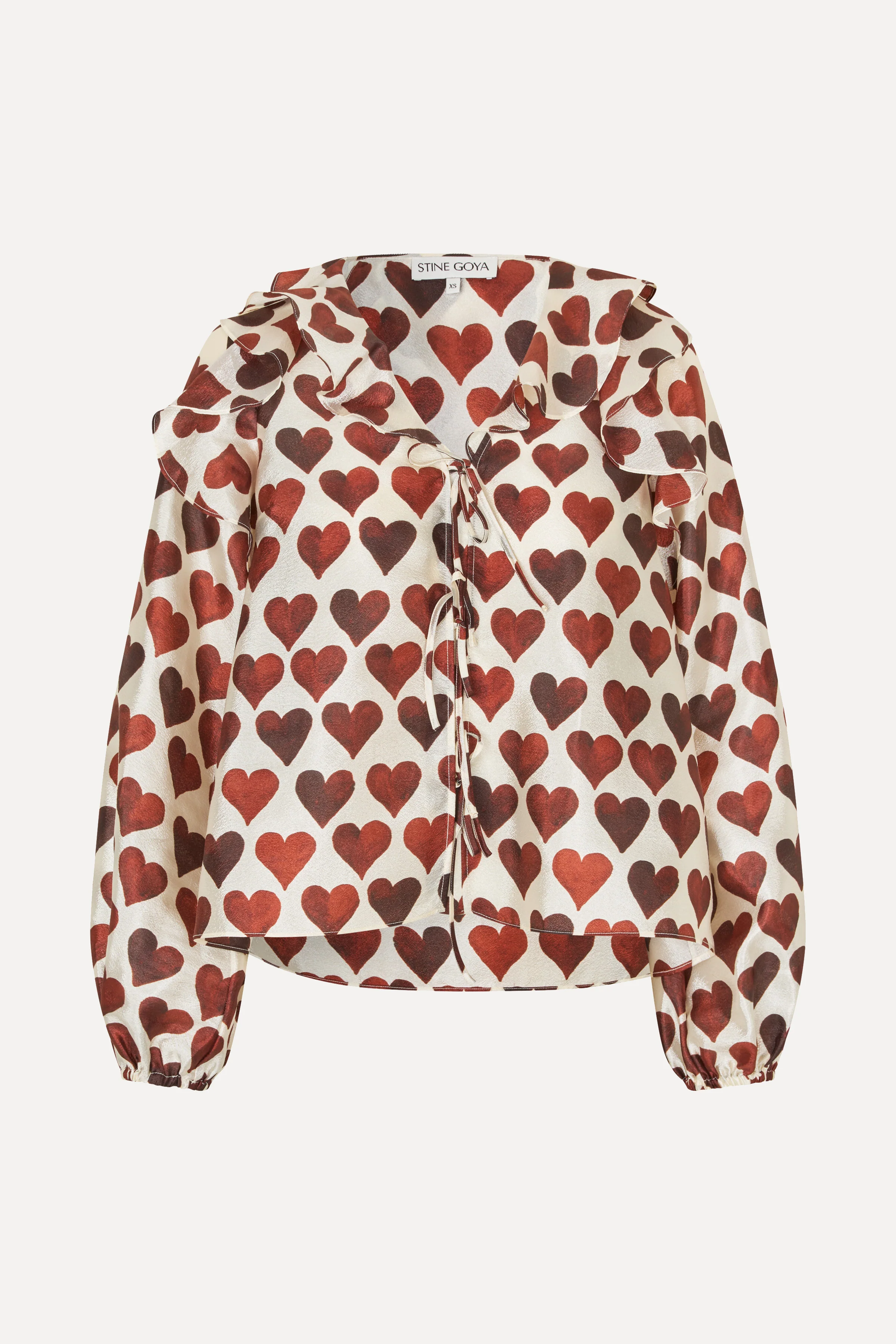 Multi Ruffle Raglan Top - Hearts - Image 3