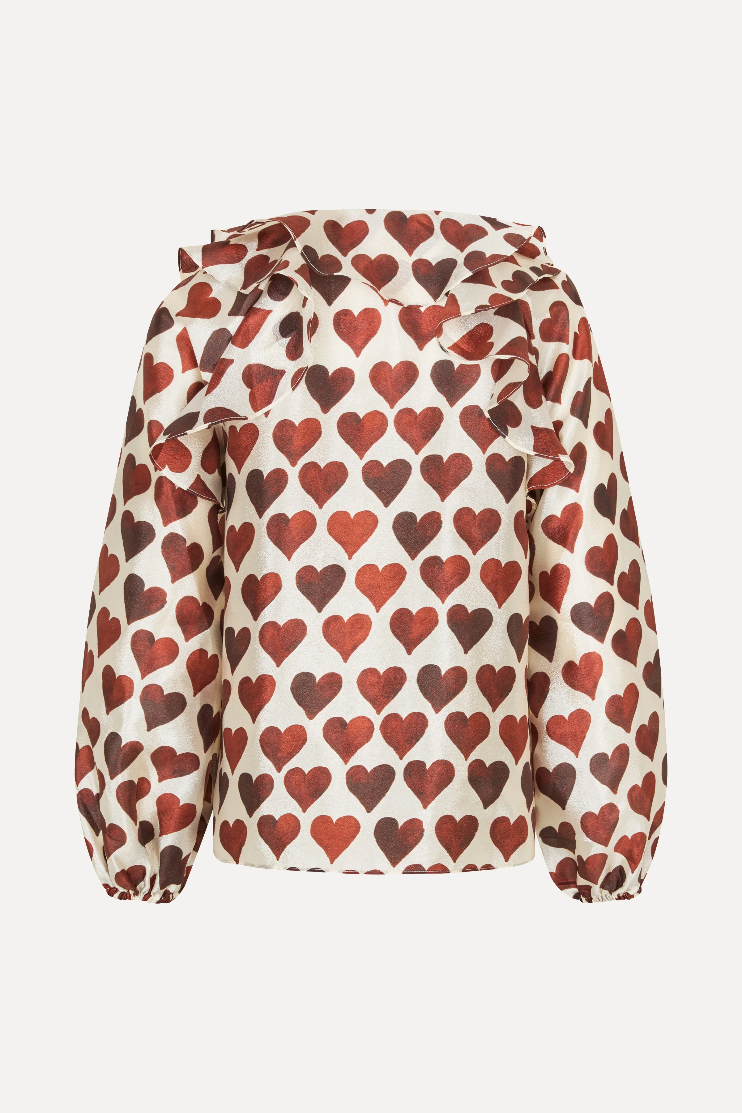 Multi Ruffle Raglan Top - Hearts - Image 4