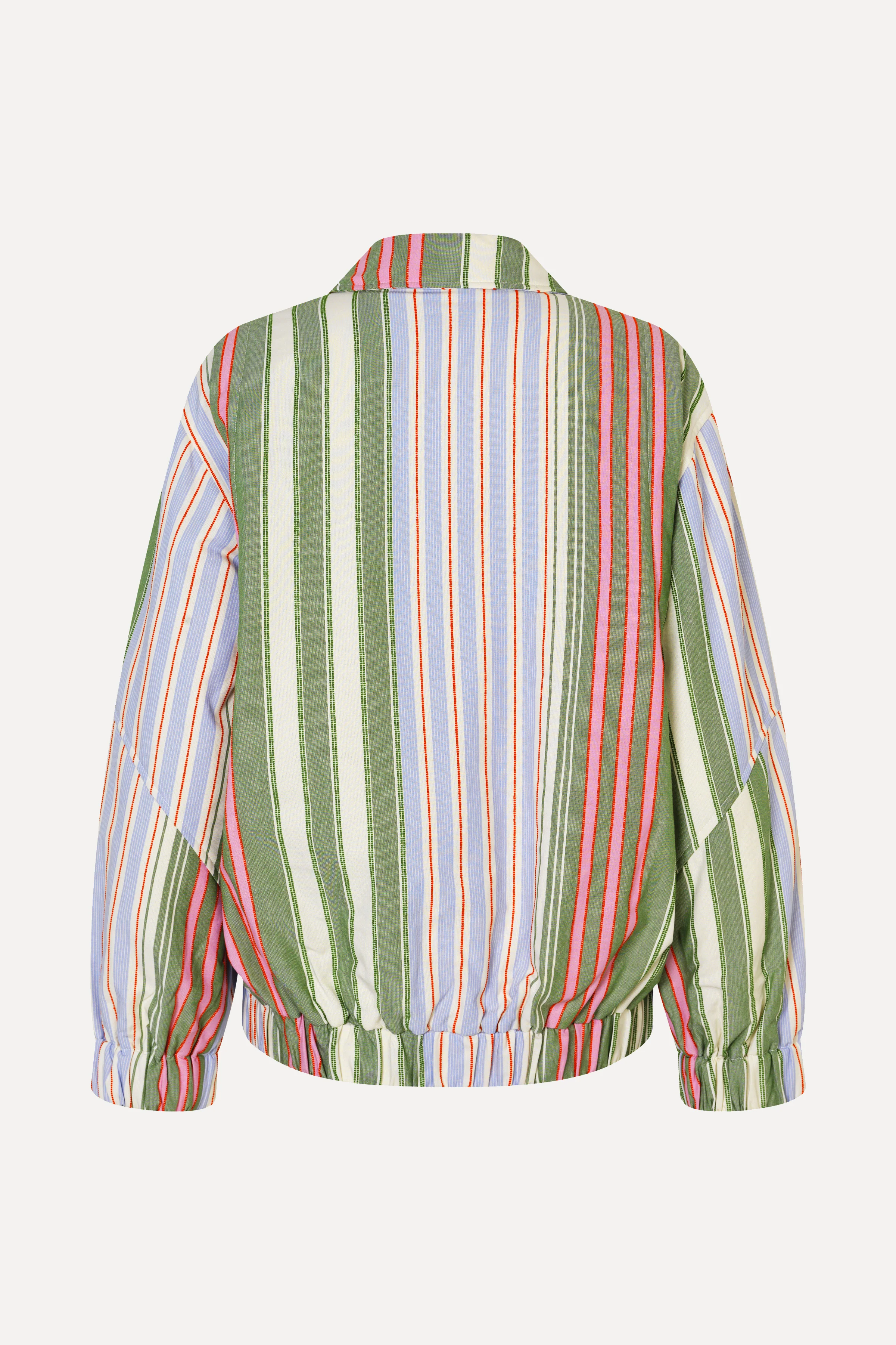 Oversized Utility Workwear Jacket - Forest Stripe - Image 2
