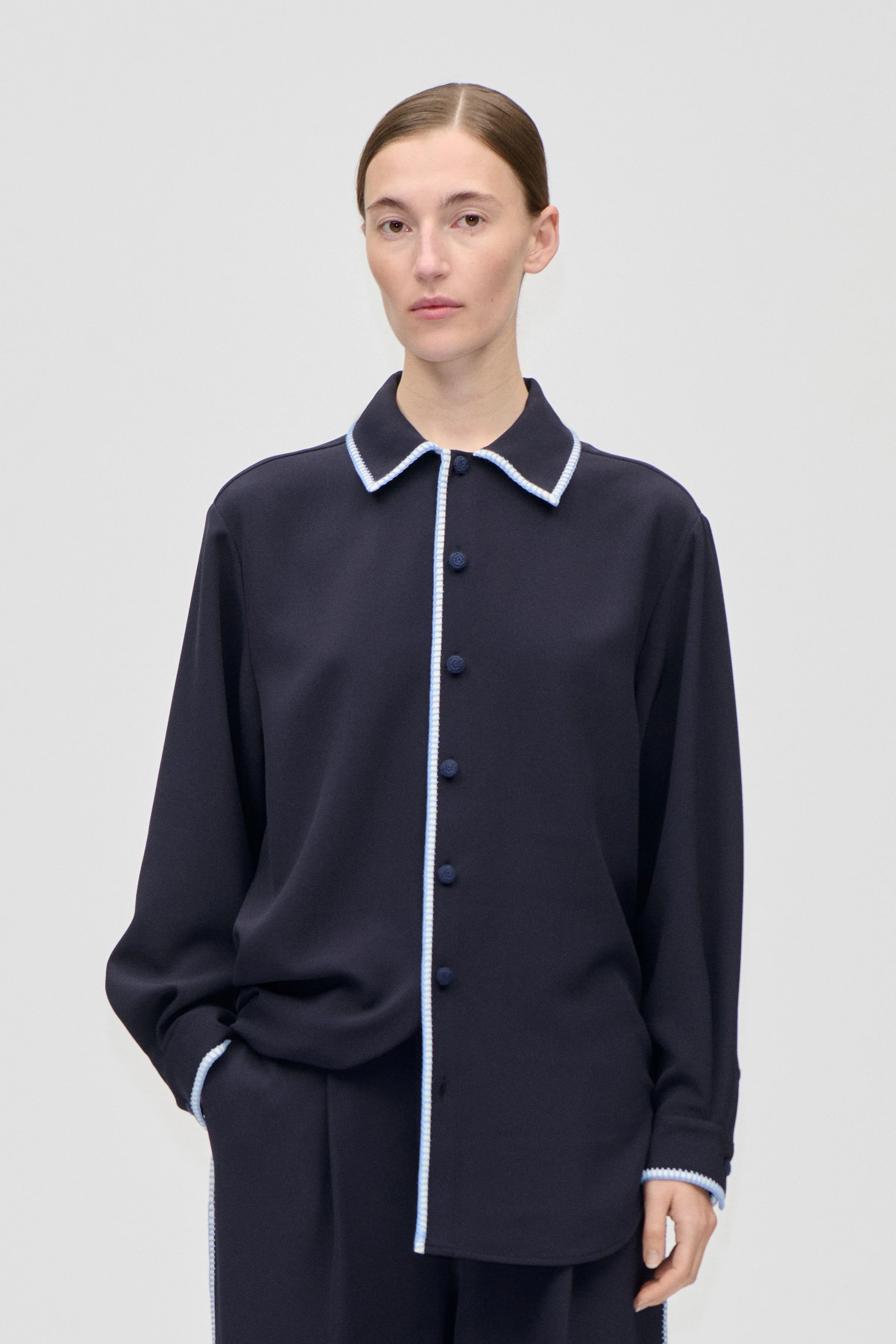 Pocket Oversized Shirt - Parisian Night