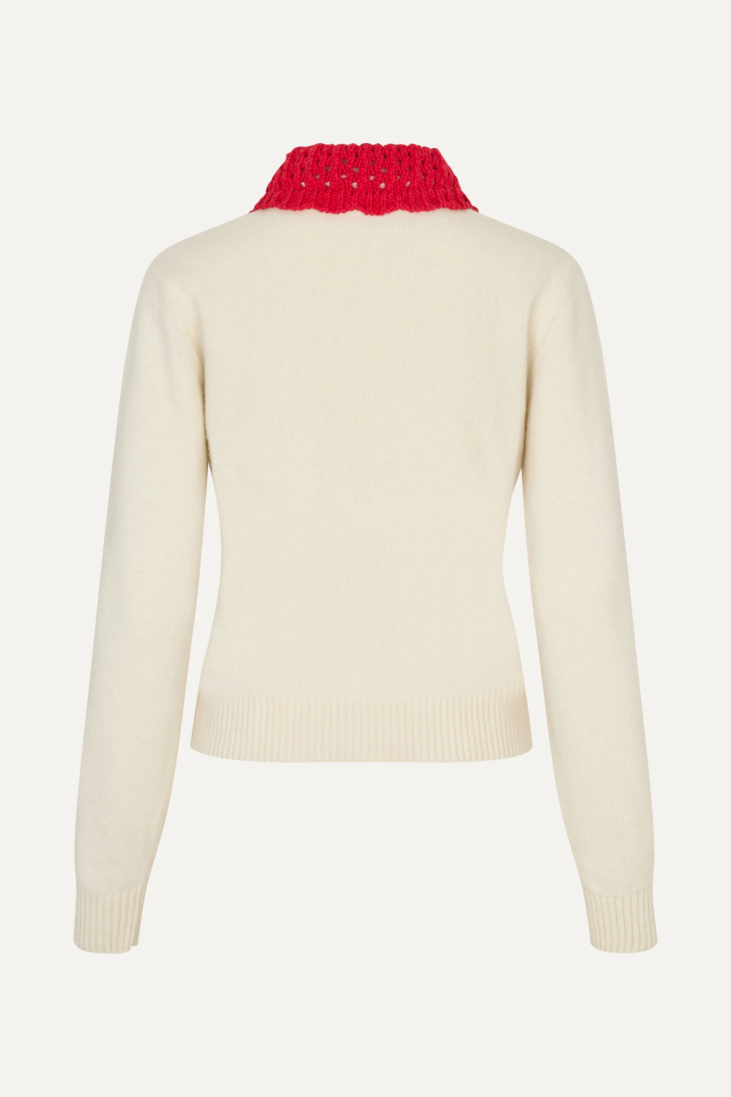 Polo Knit - Cream / Red - Image 2