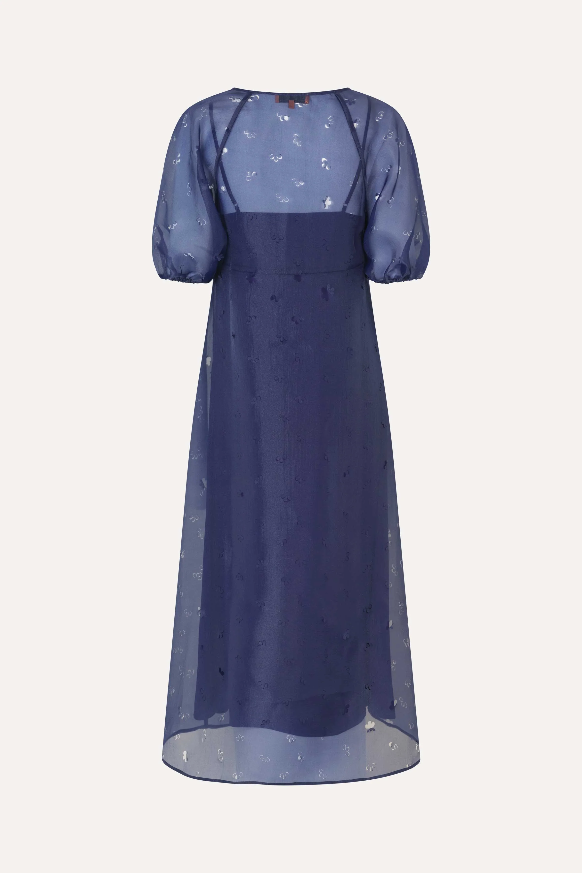 Puff Sleeve Long Dress - Ditzy Floral - Image 2