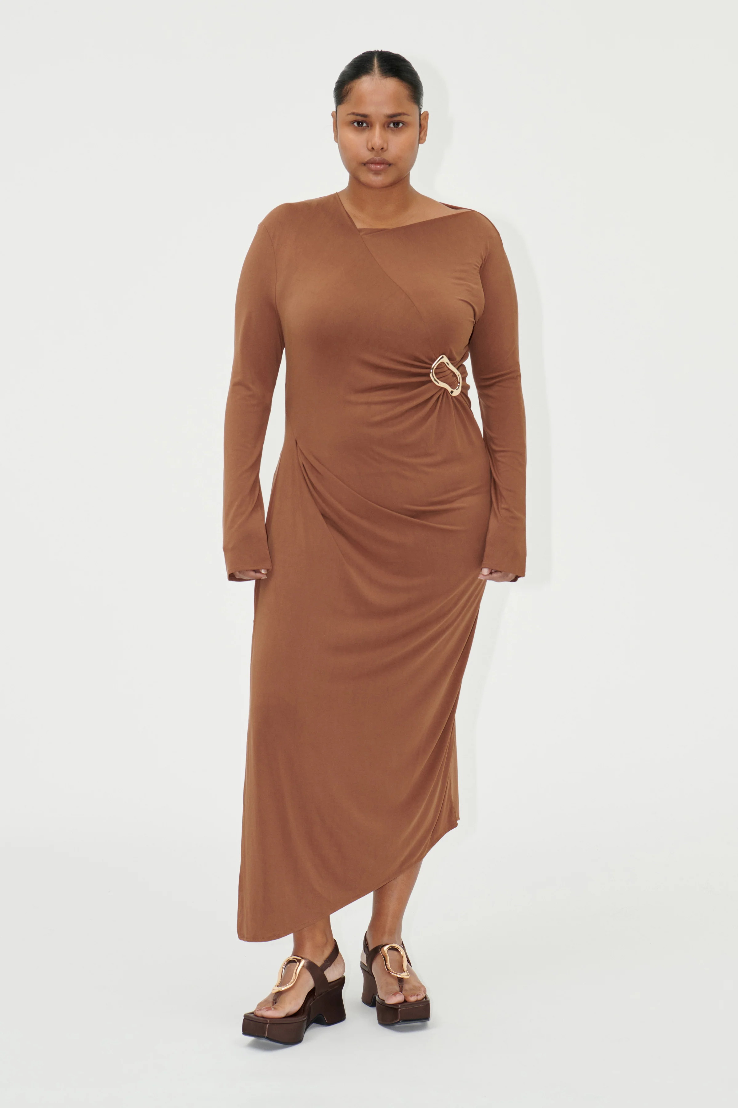 SGAlya Dress - Brown - Image 3