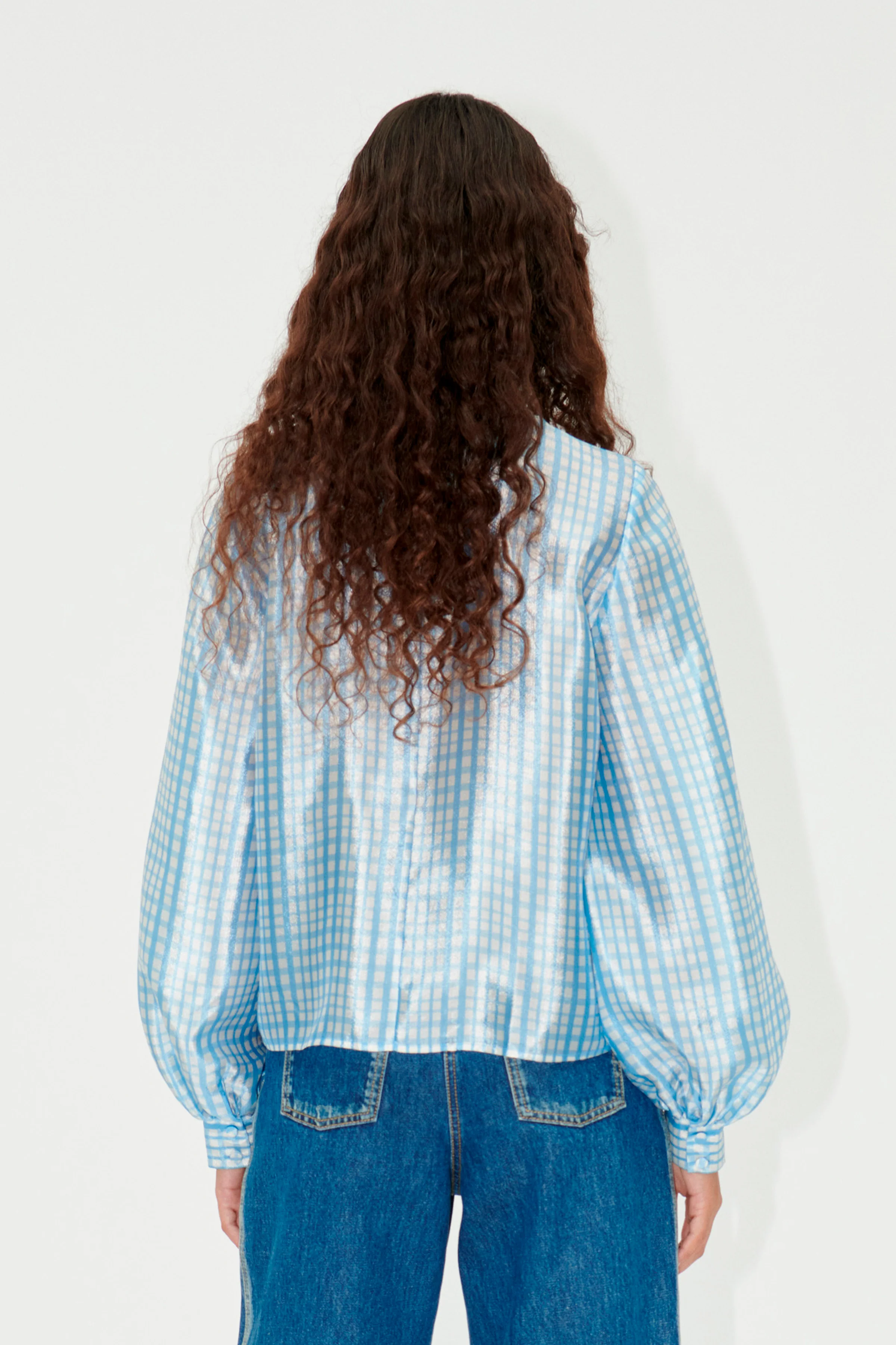 SGAshley Blouse - Blue Check - Image 4
