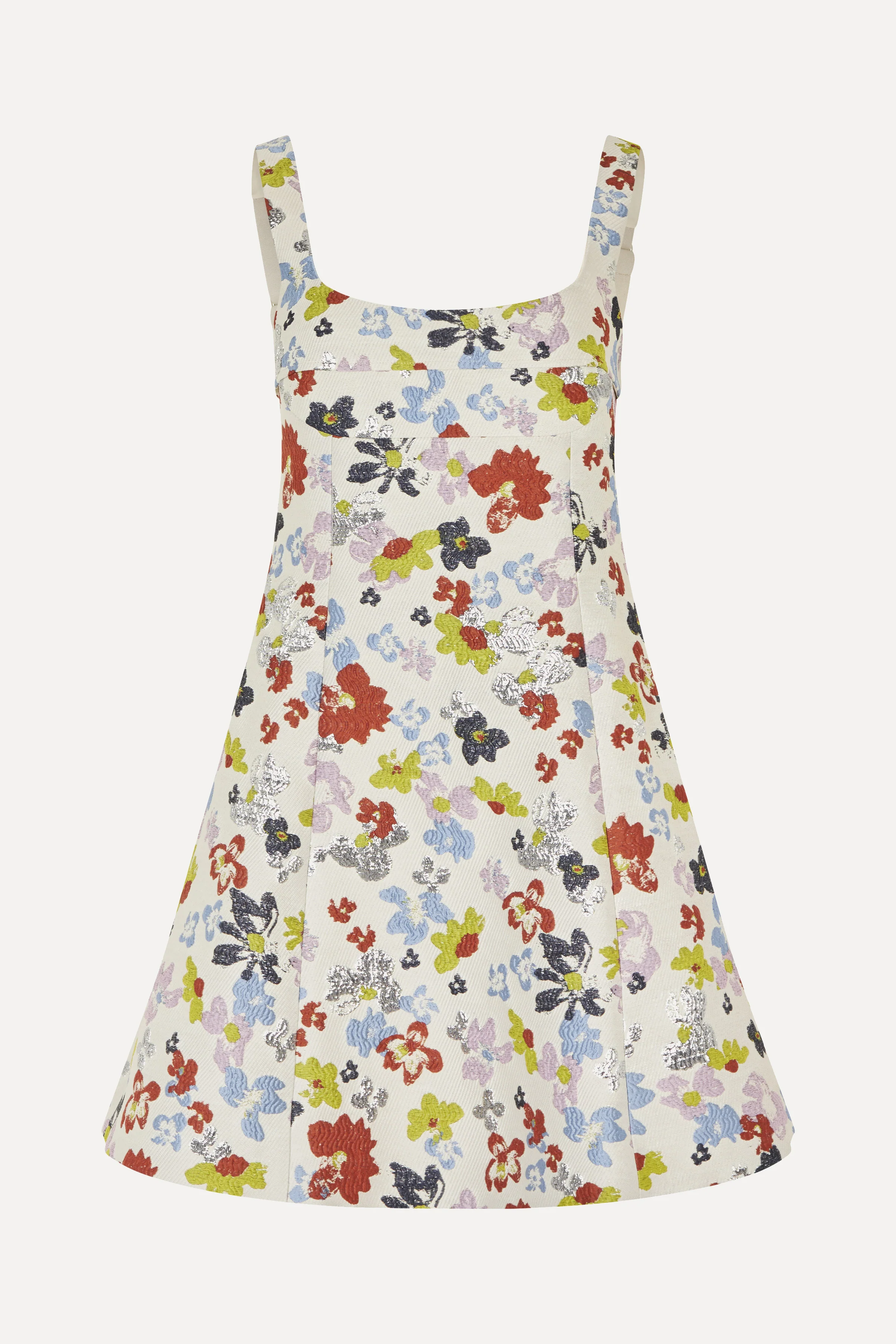 Sleeveless Fitted Waist Dress - Skyfall Flowers