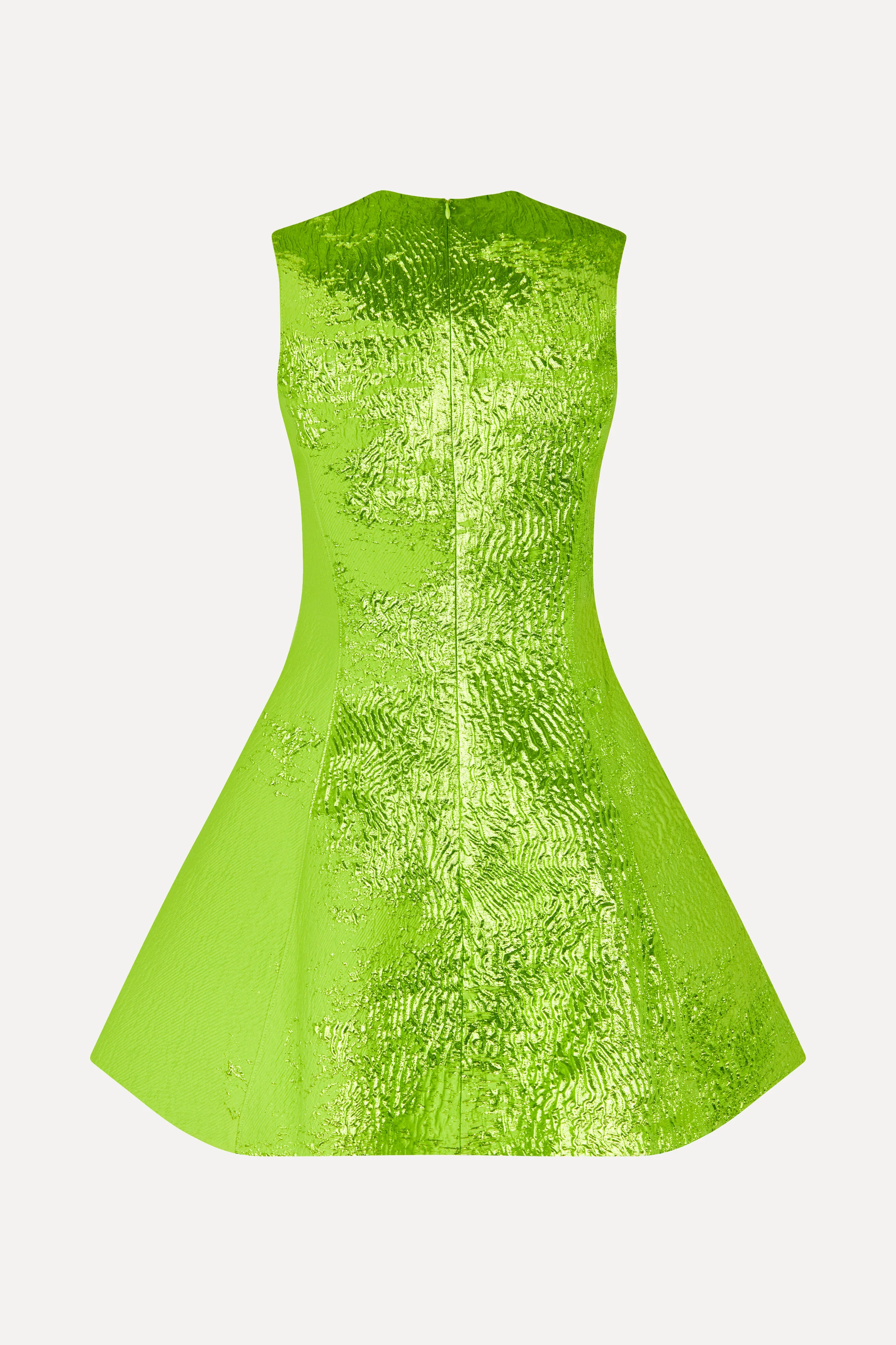 Sleeveless Mini Dress - Green impressionist hue - Image 2