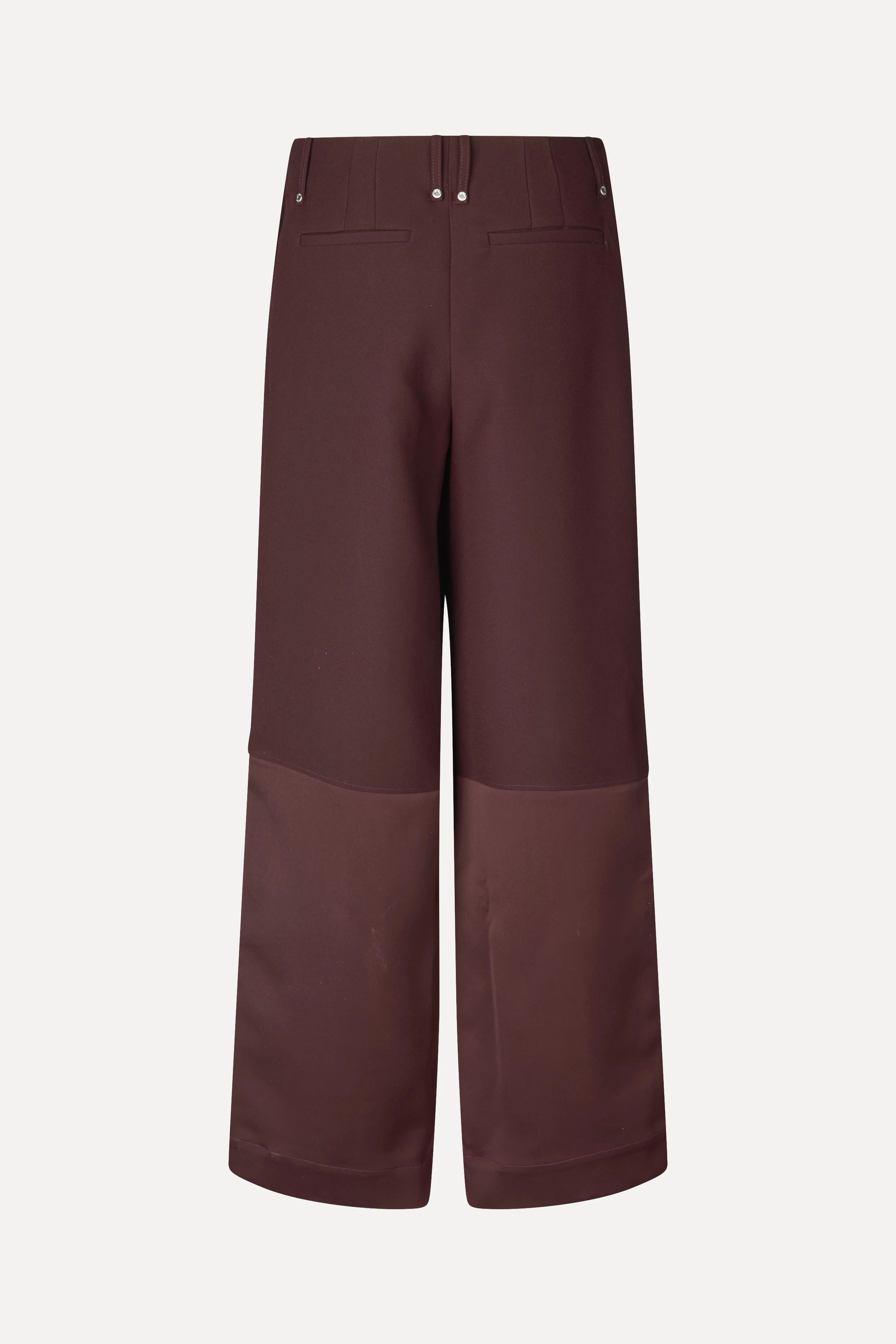 Structured Long Pants - Aubergine