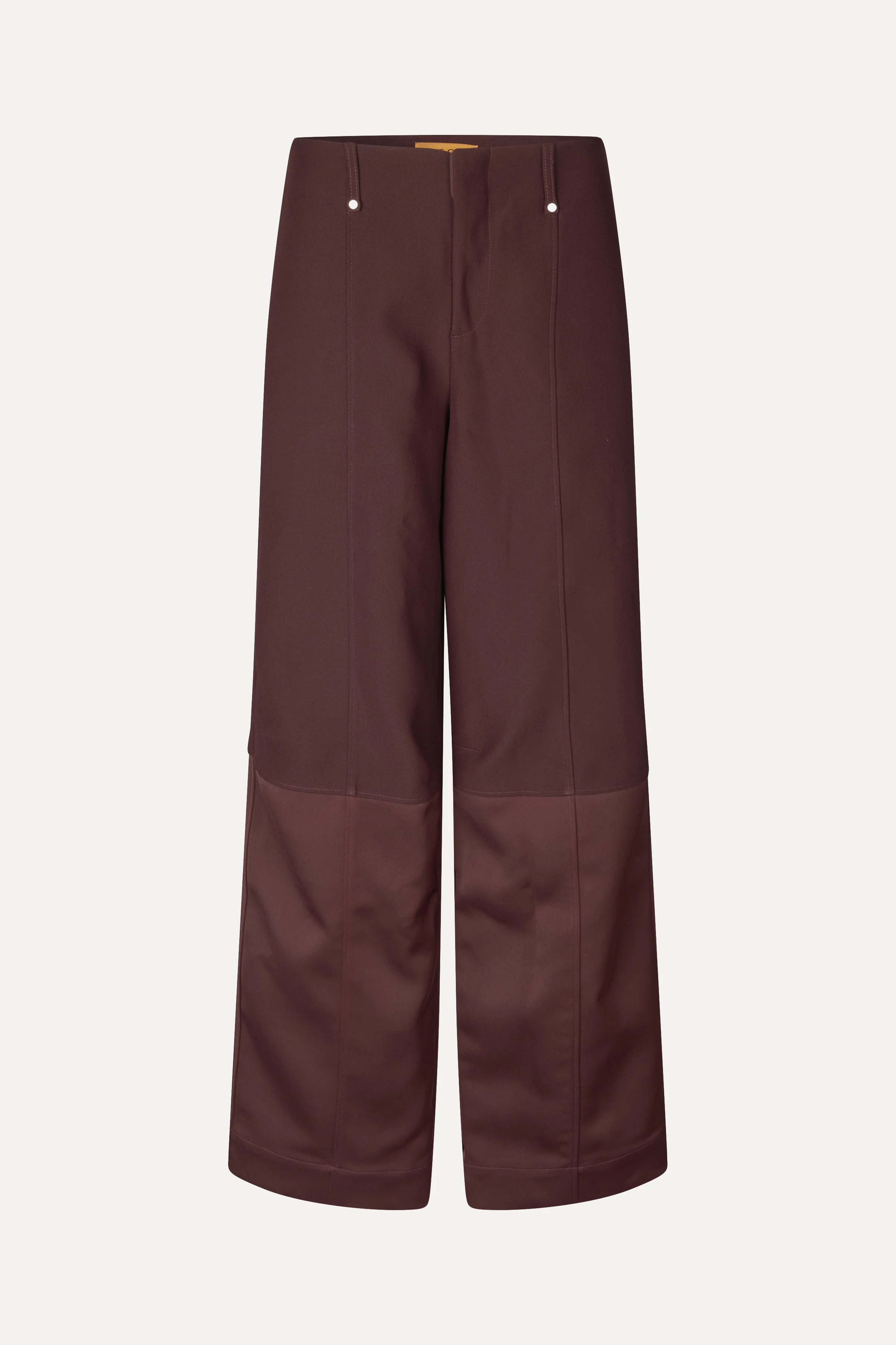 Structured Long Pants - Aubergine - Image 2