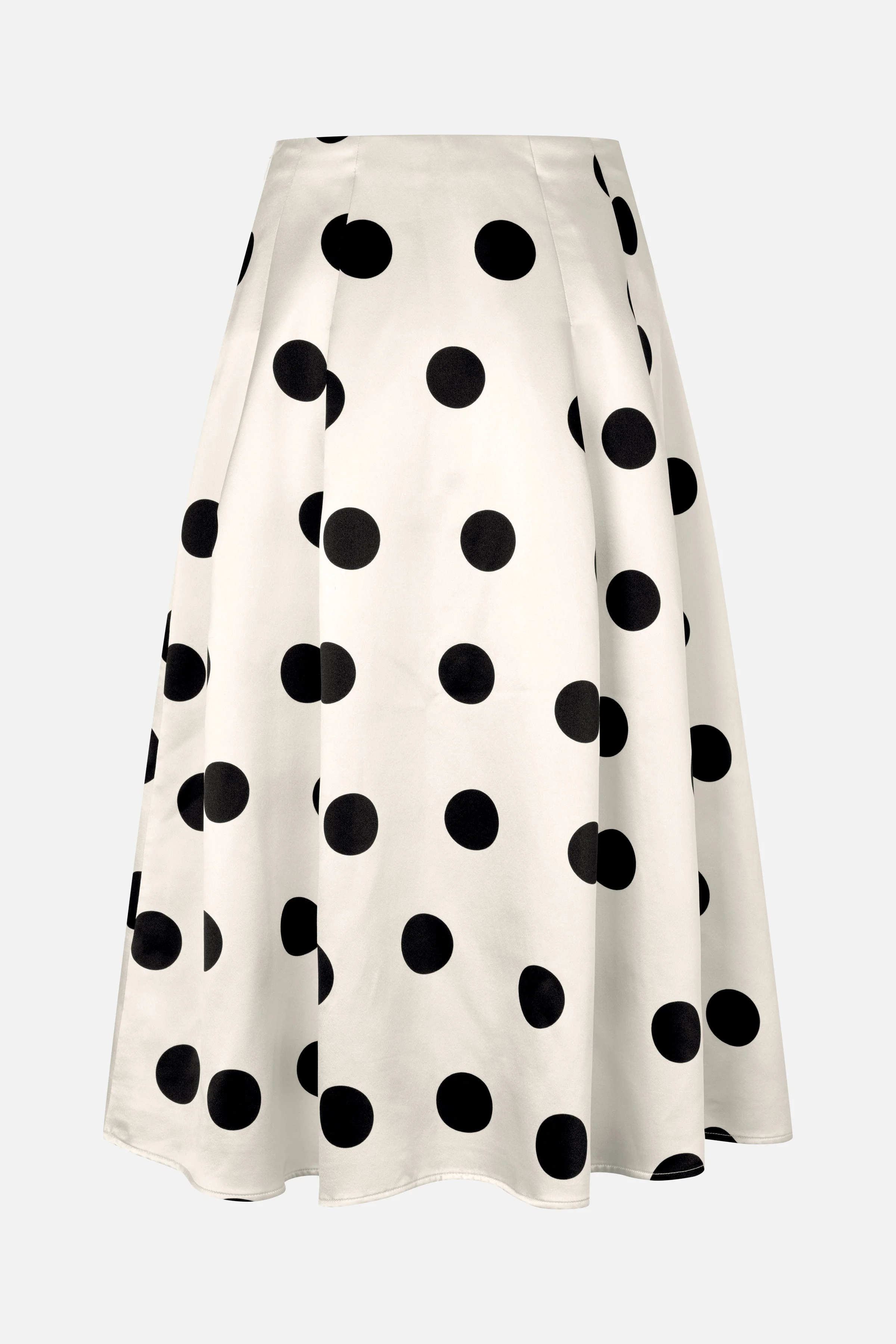 Voluminous Midi Skirt - Black Dots - Image 4