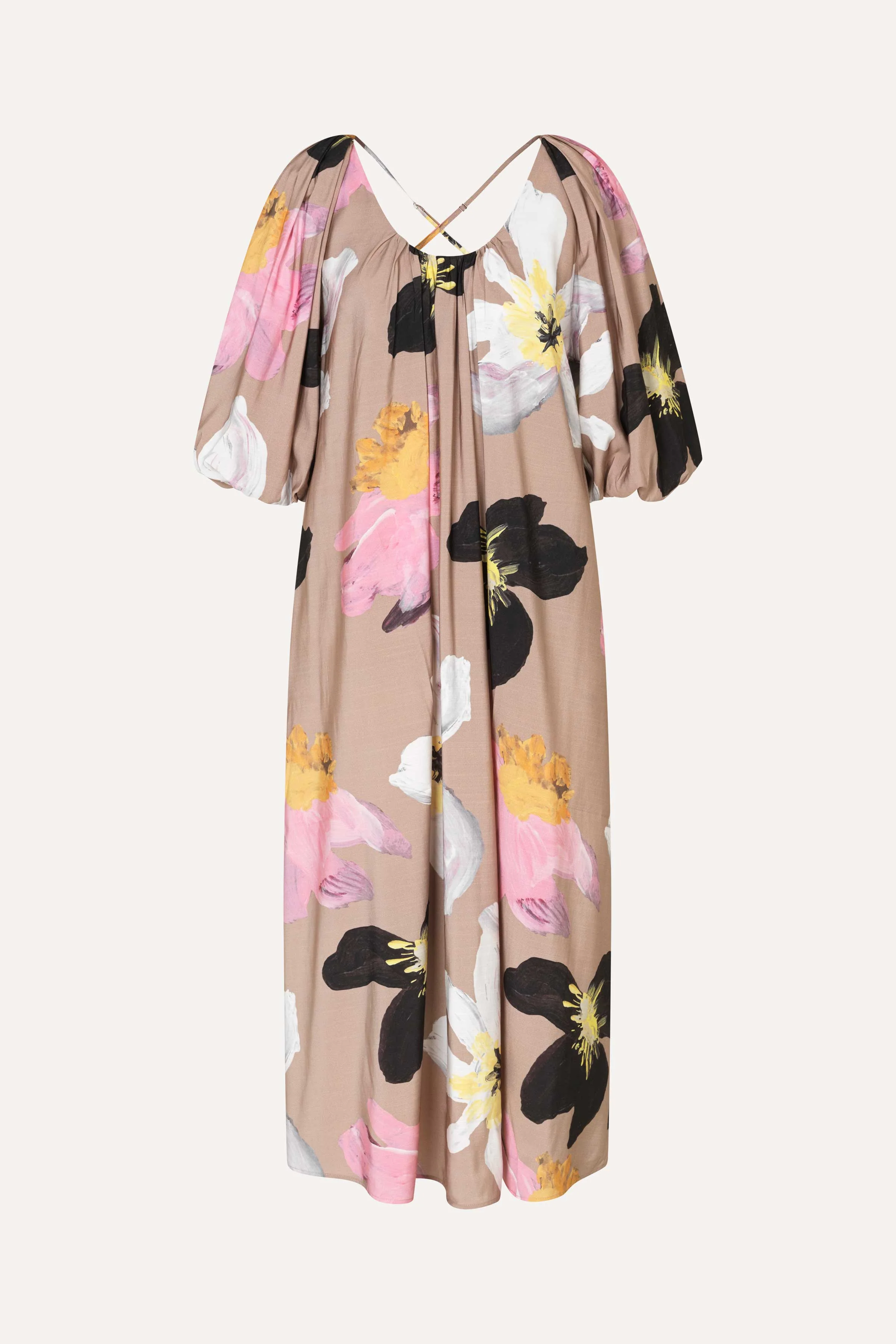 Voluminous Puff Sleeve Dress - Wild Flowers