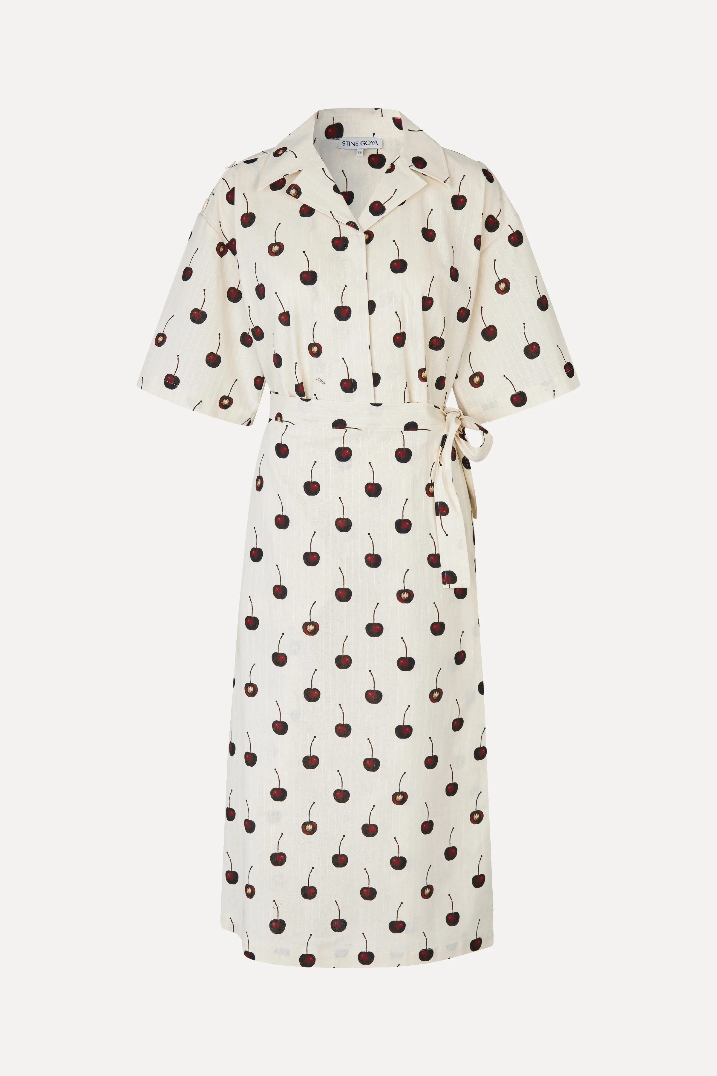 Workwear Midi Dress - Cherries - Image 3